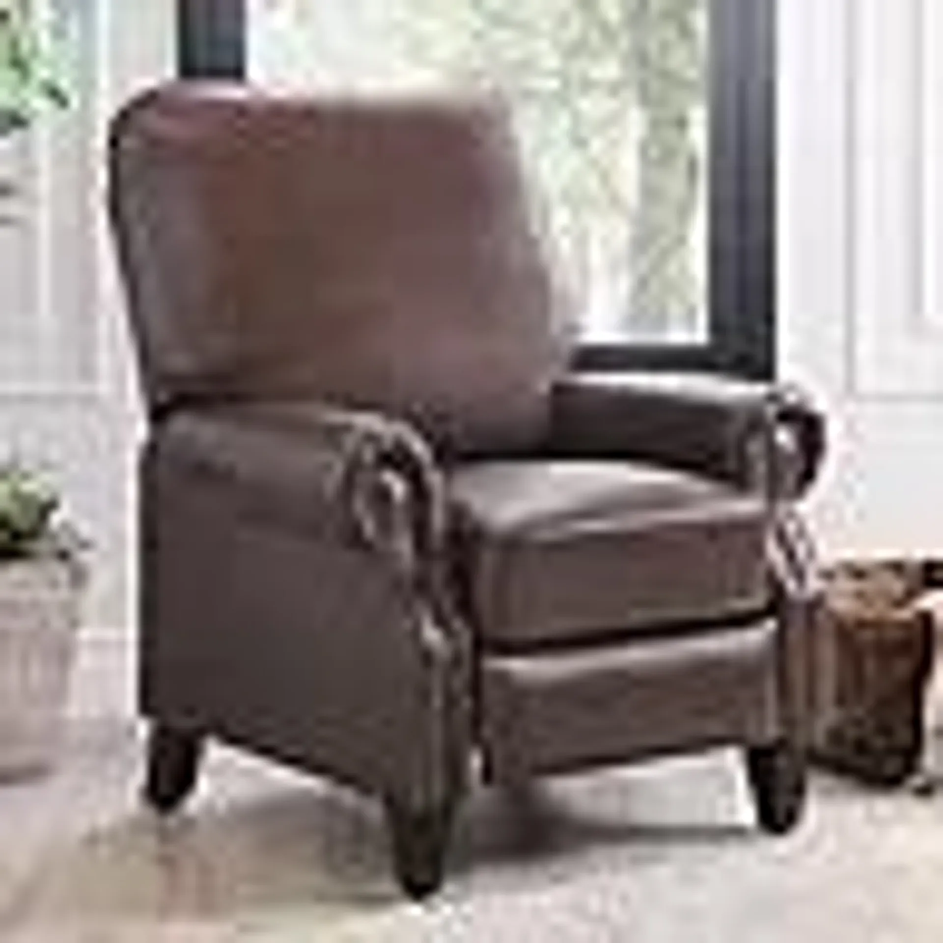 Braxton Bonded Leather Pushback Recliner