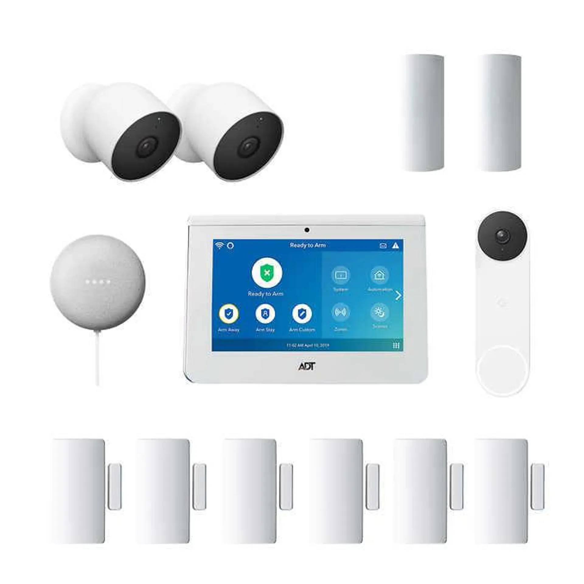 ADT 13-piece Smart Home Security System with Google Nest Products & Pro Installation Included