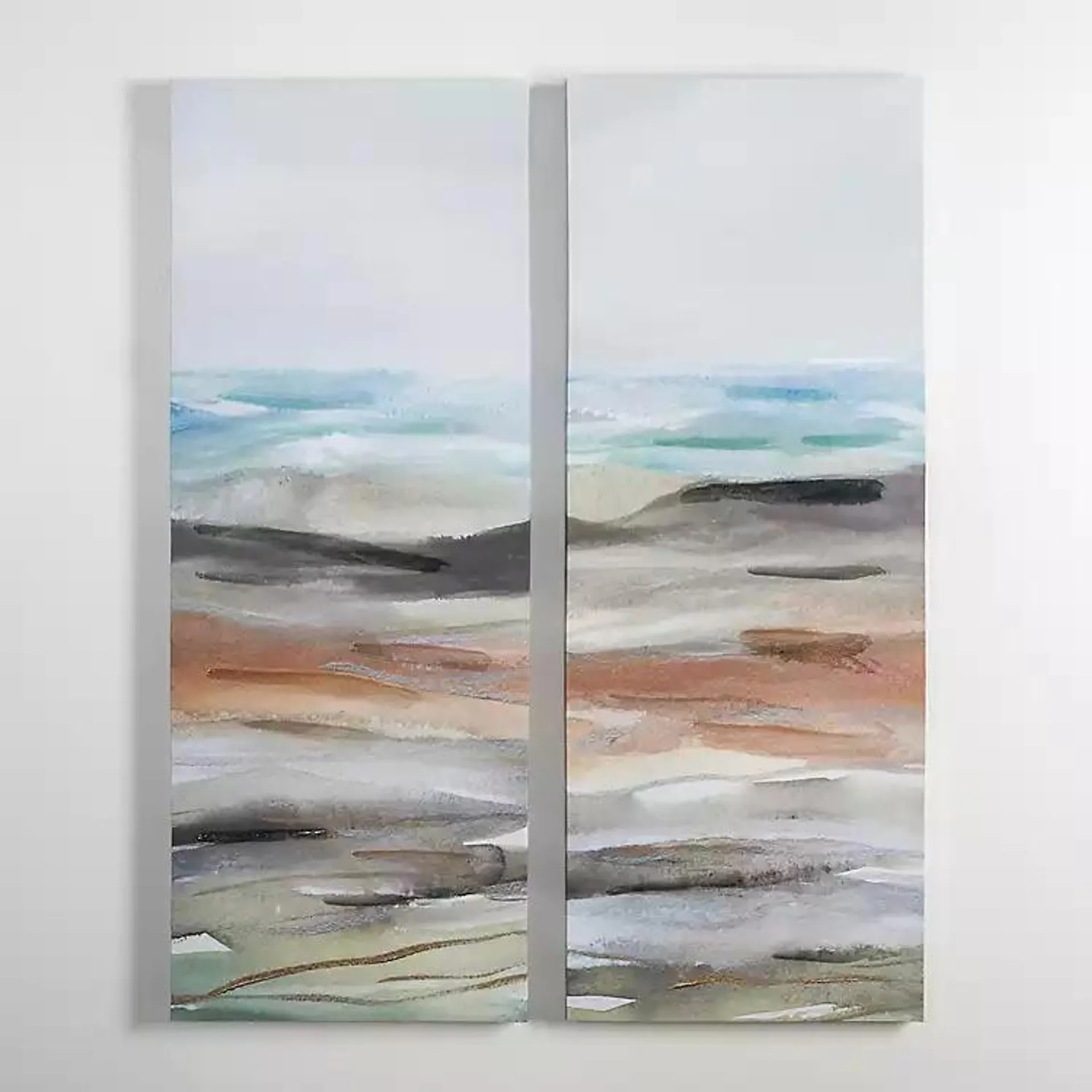 Watercolor Landscape Canvas Art Prints, Set of 2