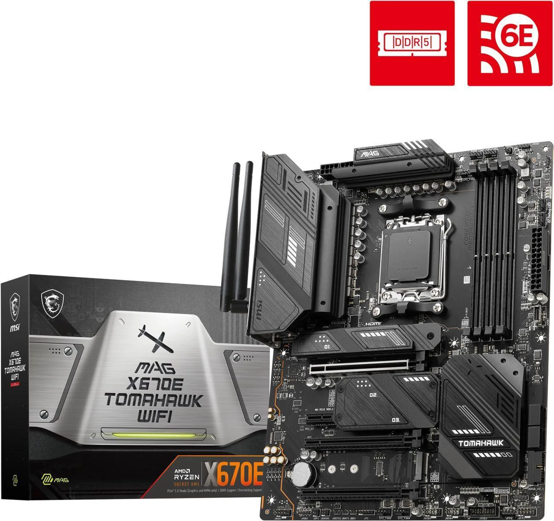 MSI MAG X670E TOMAHAWK WIFI AM5 AMD X670E SATA 6Gb/s ATX Motherboard