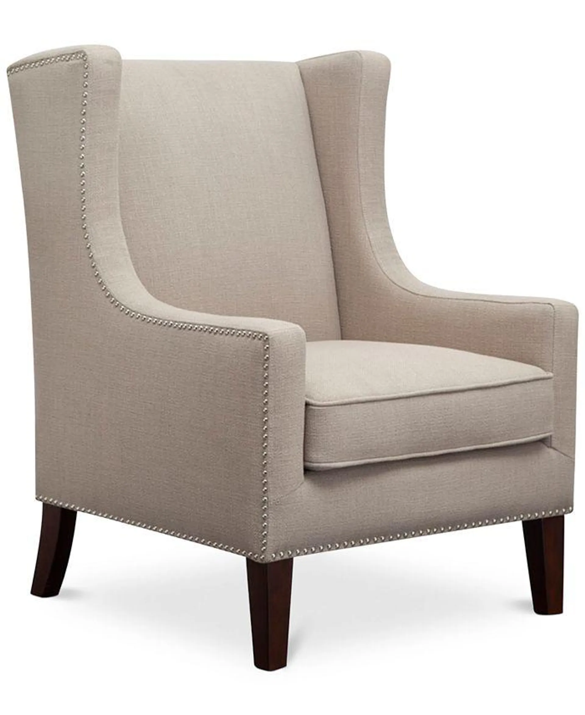 Barton Fabric Accent Chair with Nailheads