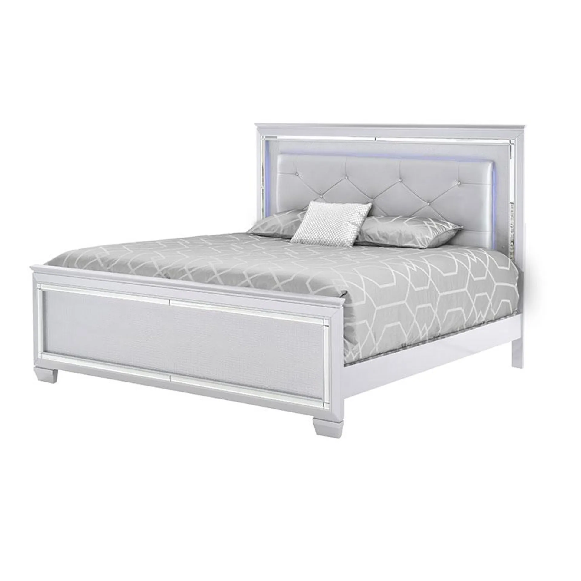 Isabel Gray King Panel Bed