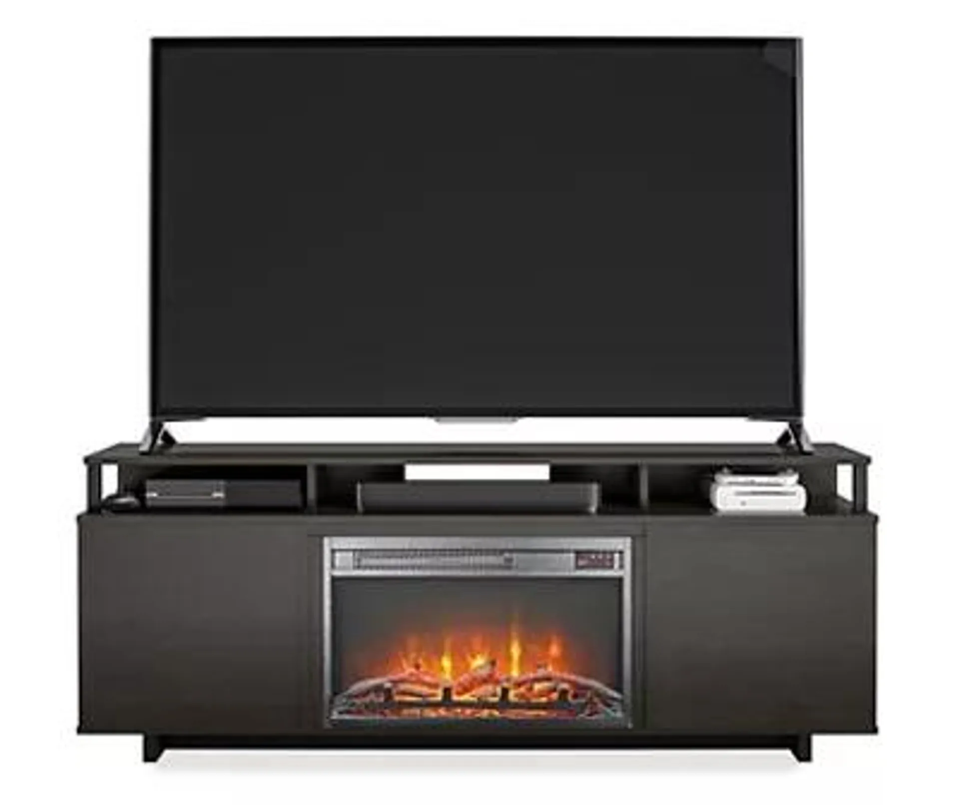 65" Himmel Espresso Electric Fireplace Console