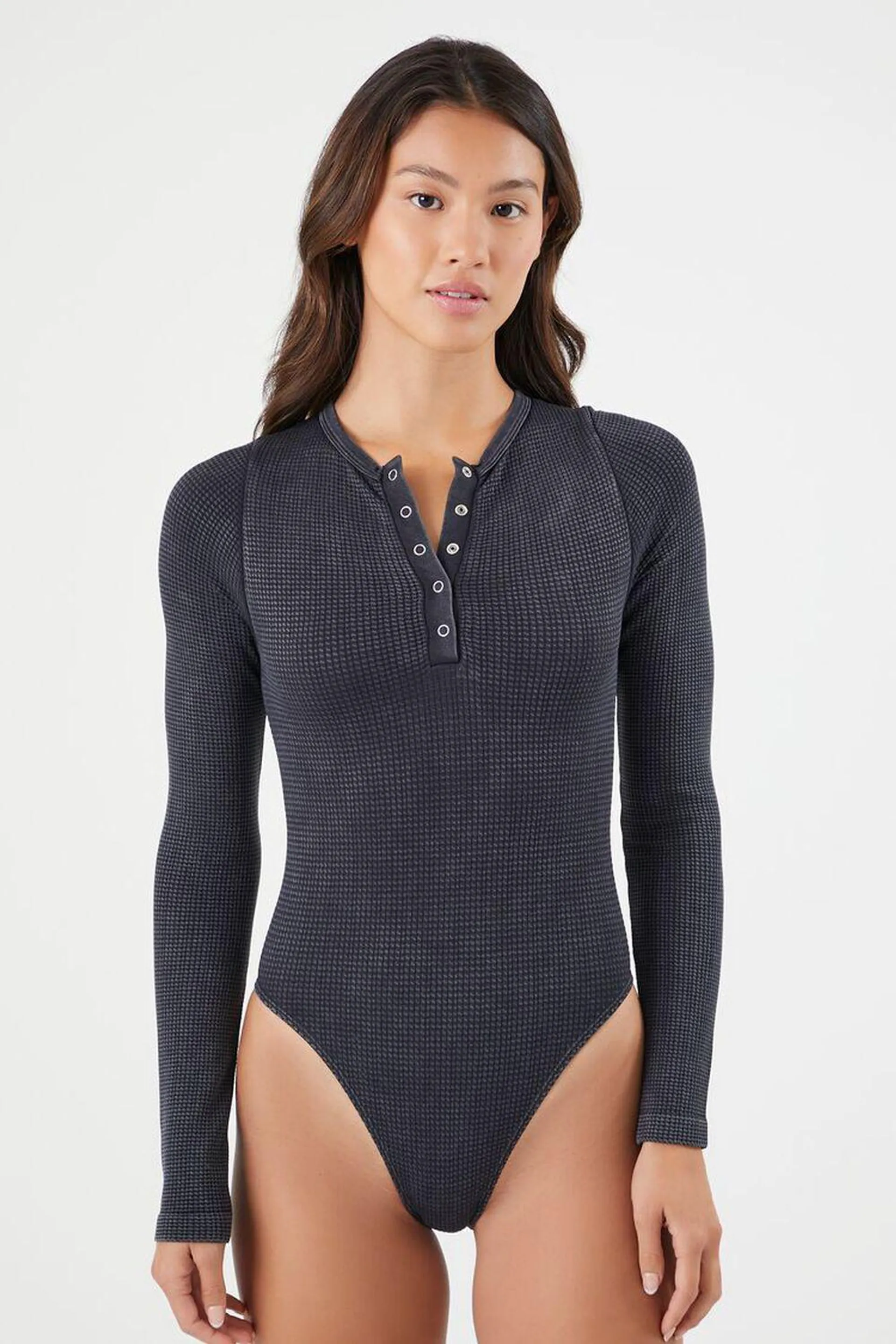 Seamless Waffle Knit Bodysuit