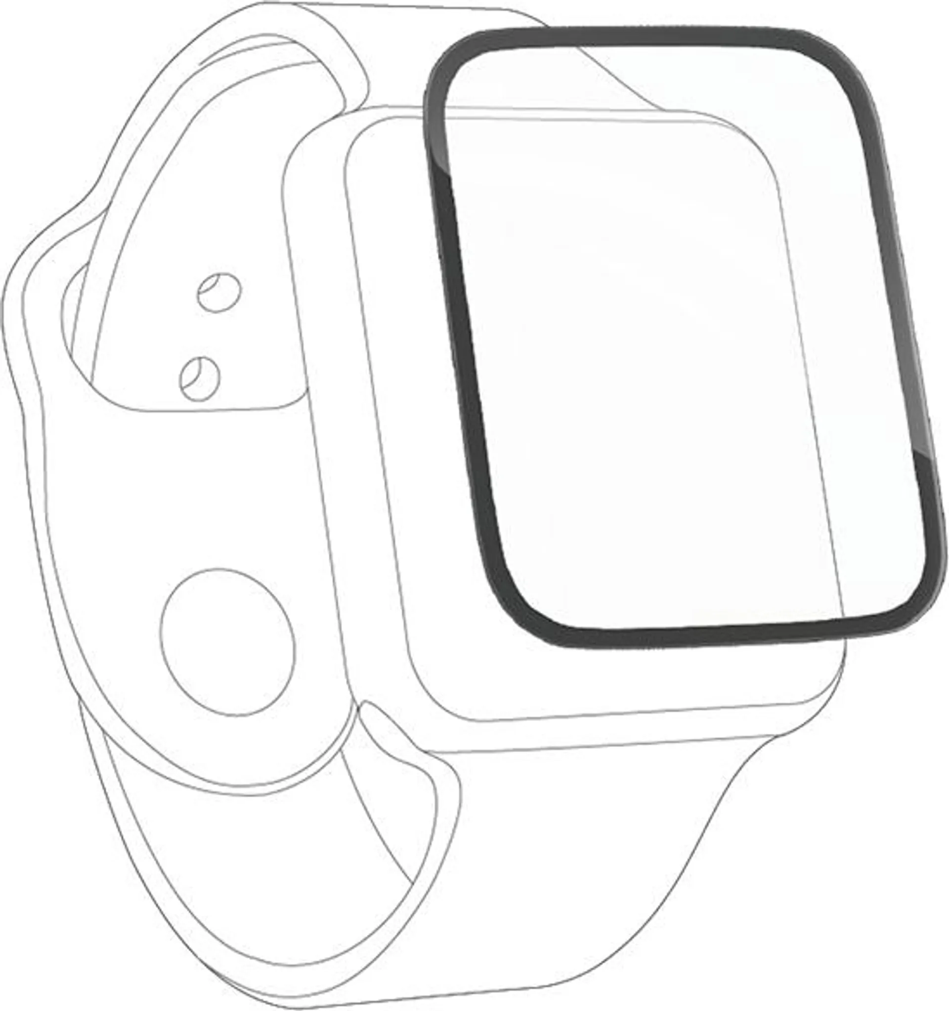ZAGG Fusion+ Synthetic Glass Screen Protector Anti-Bacterial - Apple Watch Series 4/5/6/SE (44 mm)