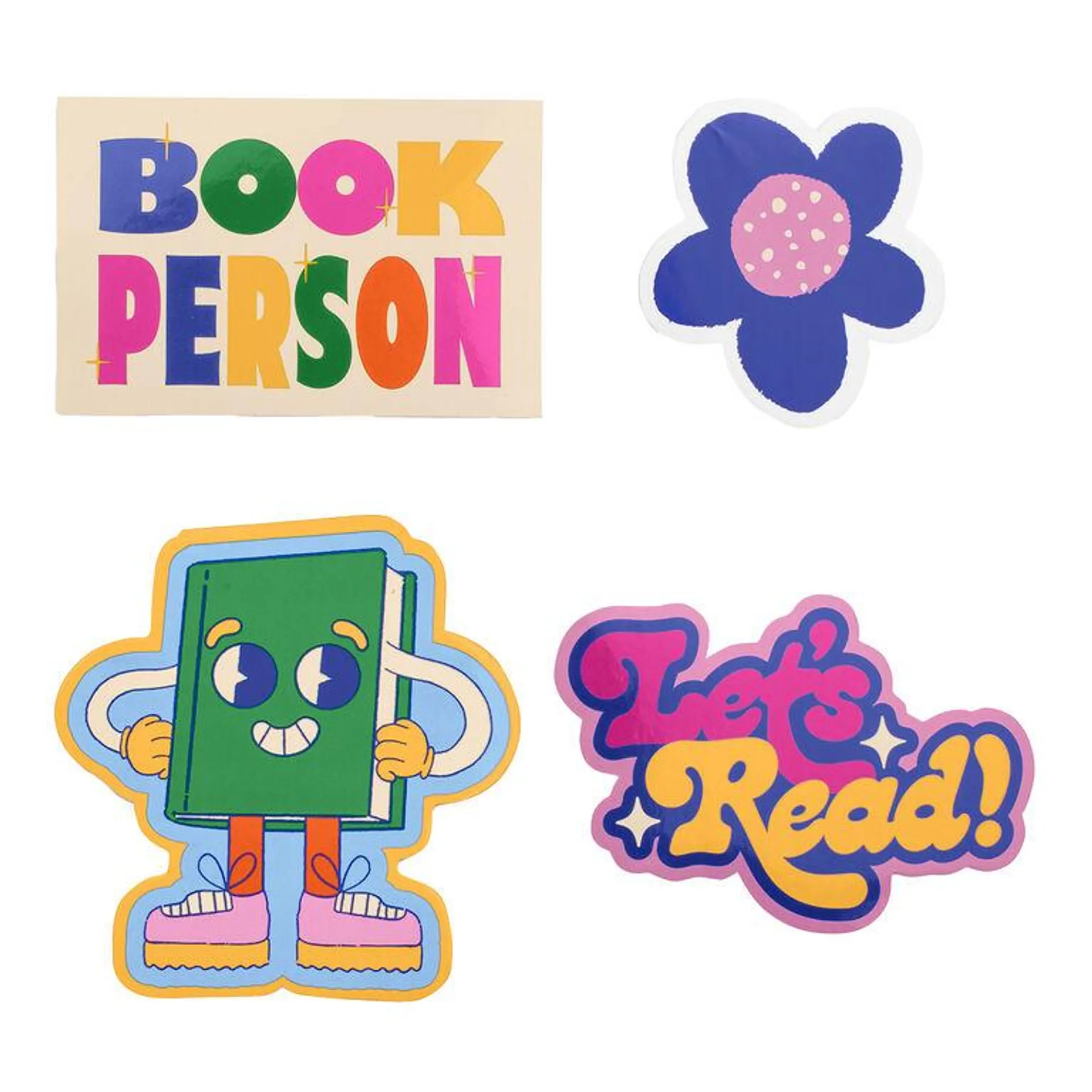 Ban.do Book Person Stickers 4 Count