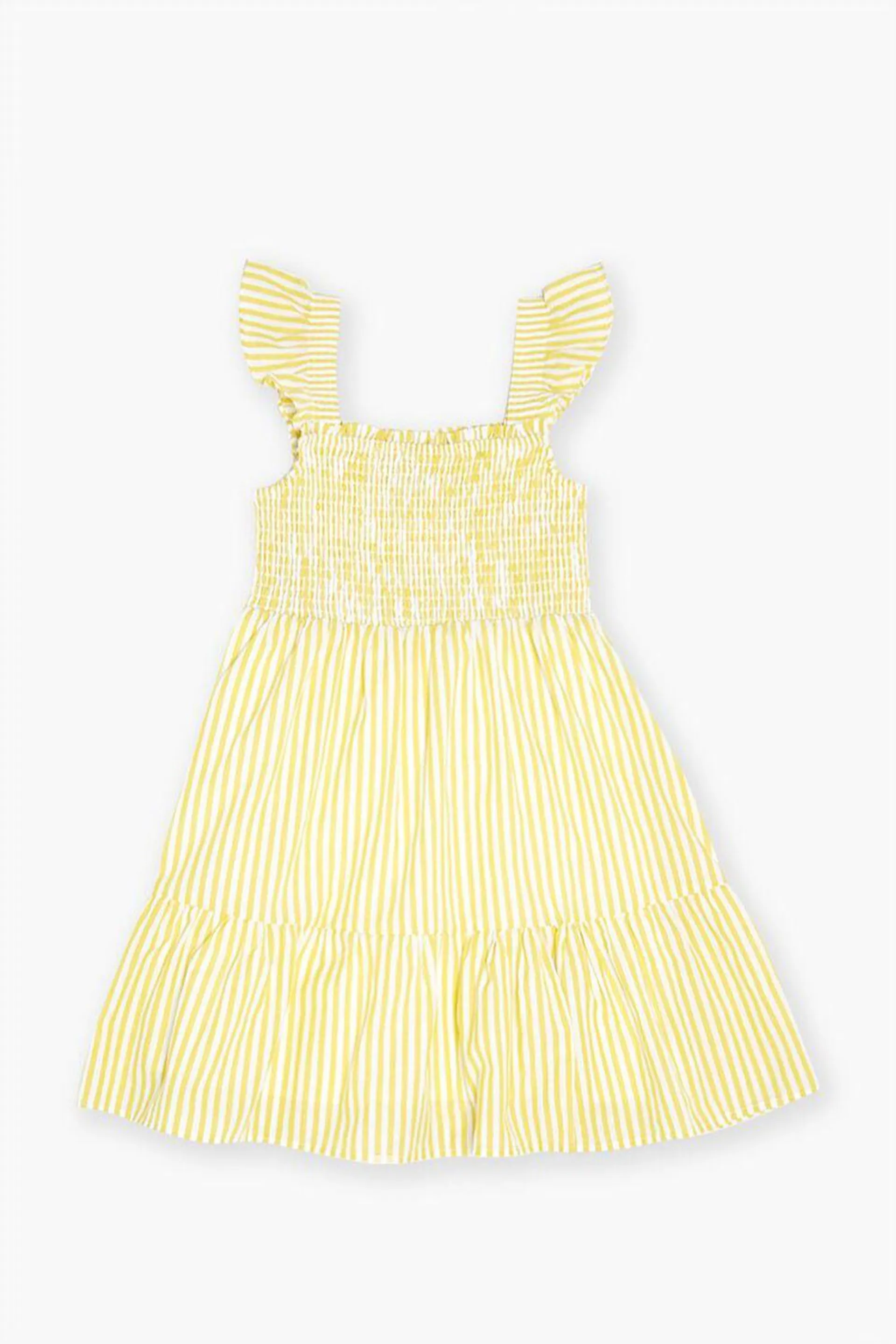 Girls Striped Ruffle Dress (Kids)