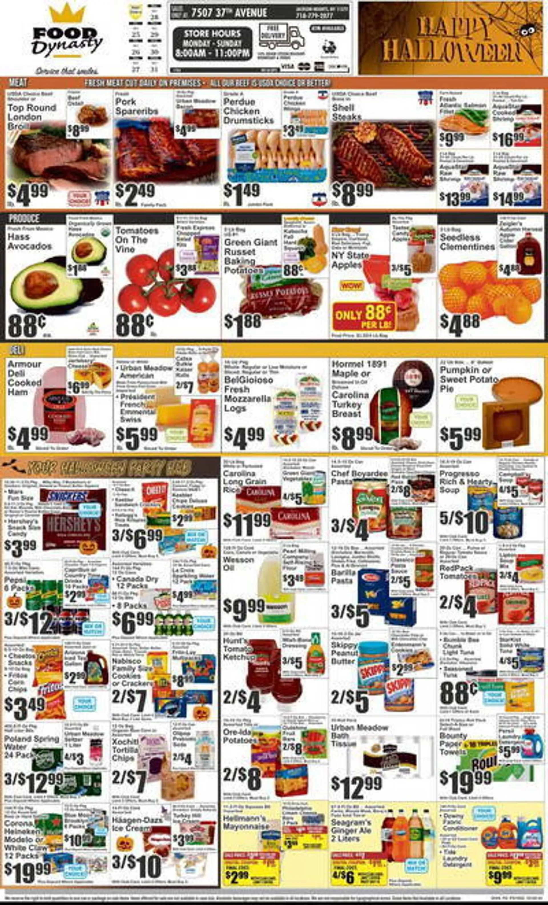 Weekly ad Almonte's Food Dynasty Marketplace Weekly Ad from October 25 to October 31 2024 - Page 1