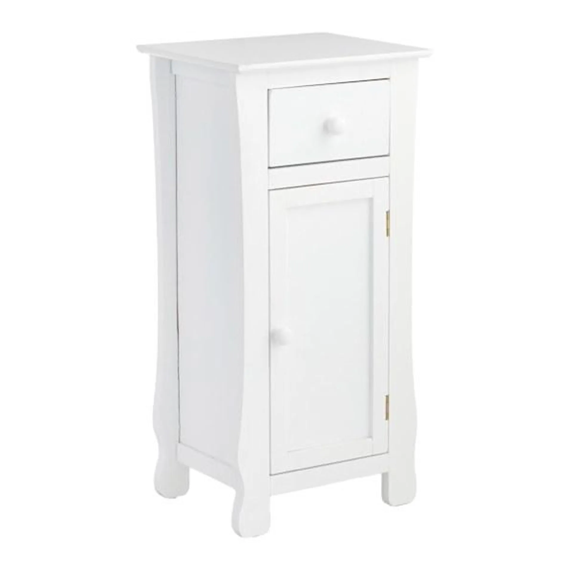 Providence Theodore 1-Drawer & Cabinet End Table, White