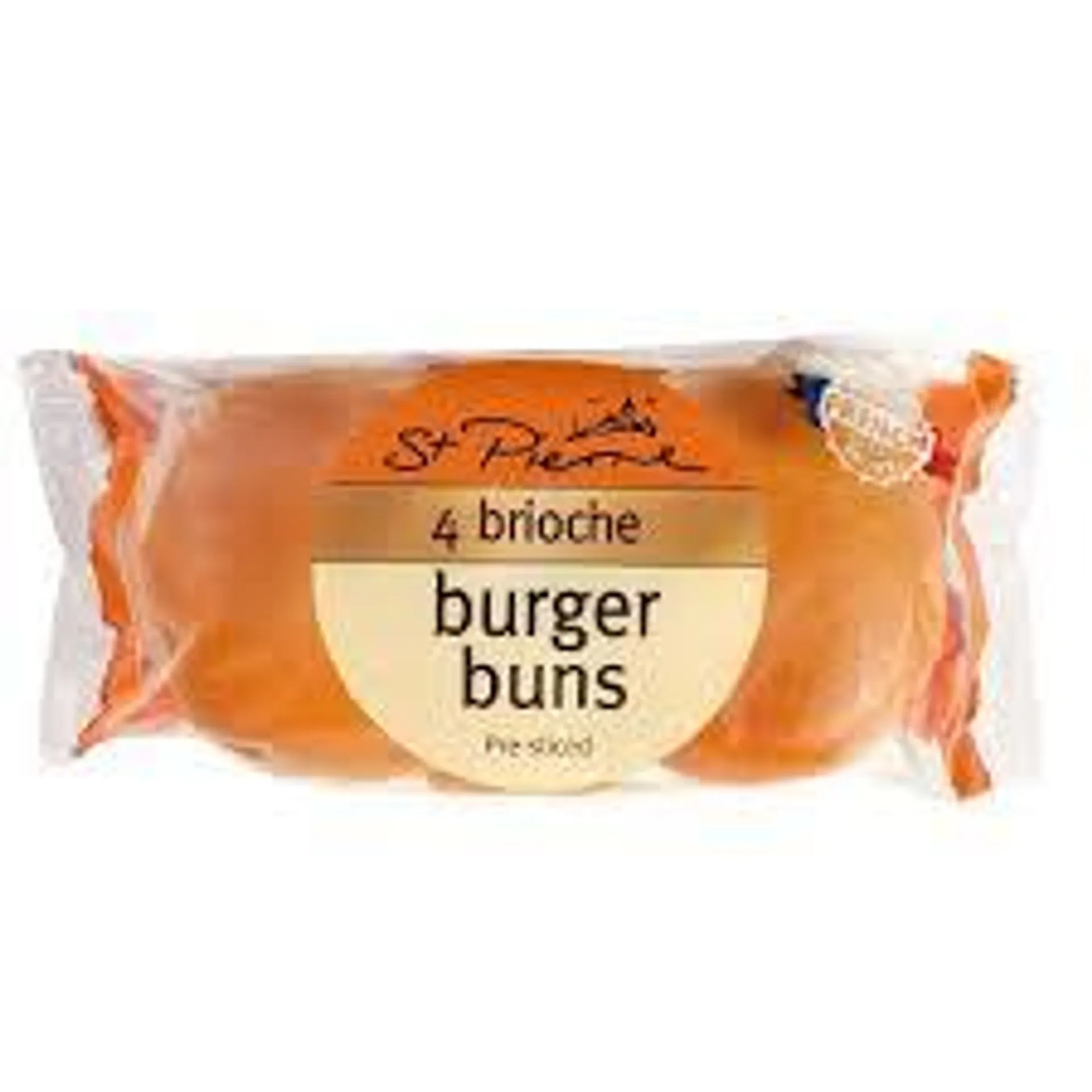 St Pierre - Brioche Burger Buns 4 Pk 7 Oz