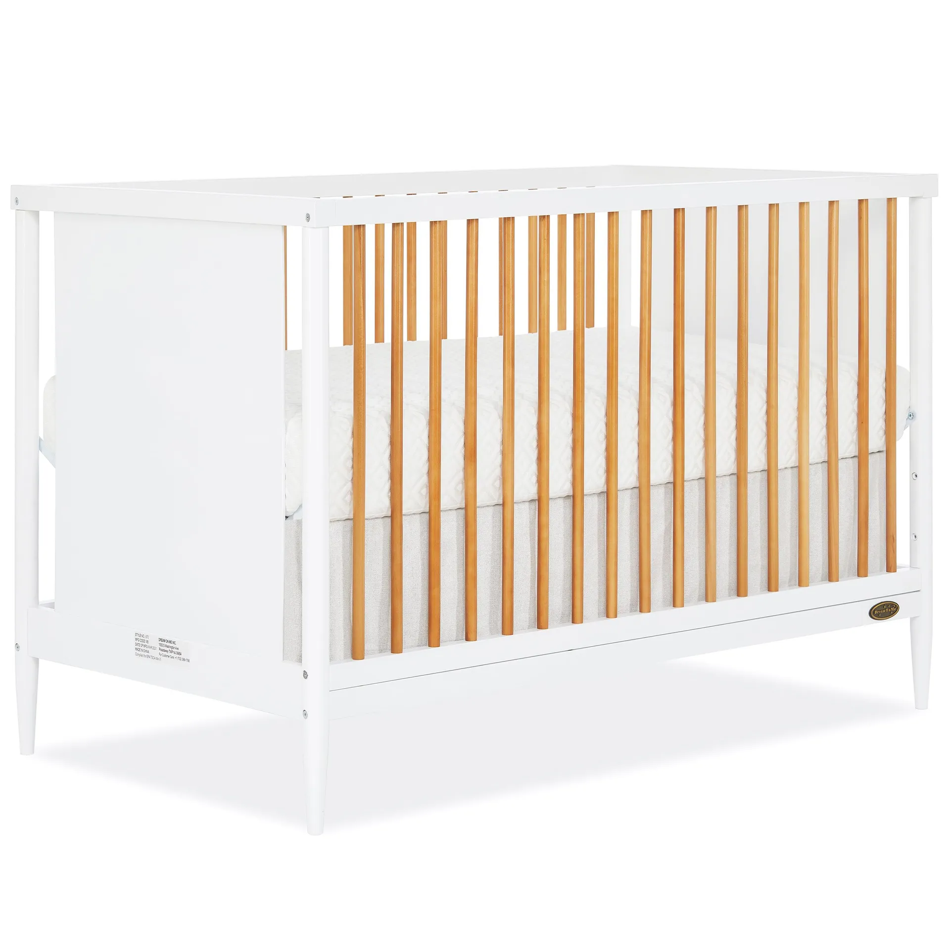Dream On Me Clover 4-in-1 Modern Island Crib with Rounded Spindles
