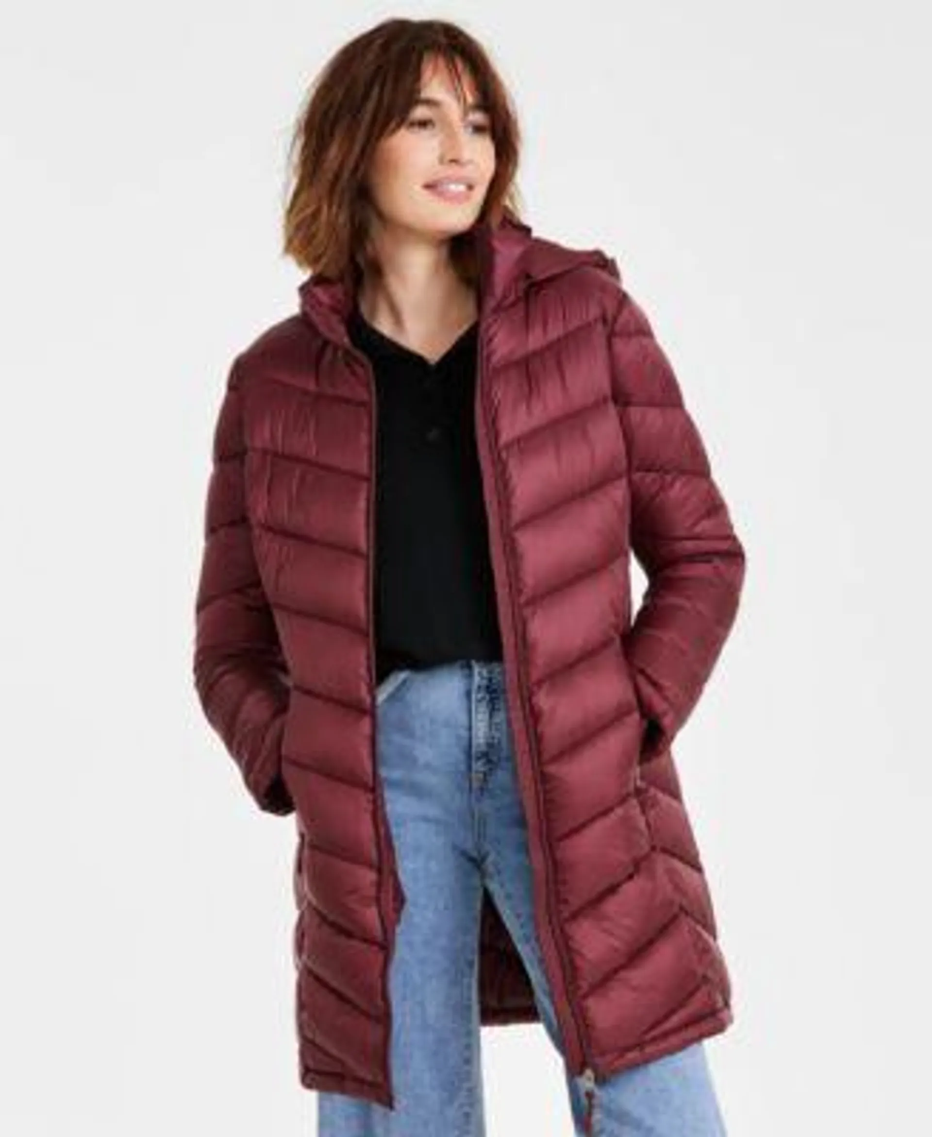 Women's Packable Hooded Puffer Coat, Created for Macy's