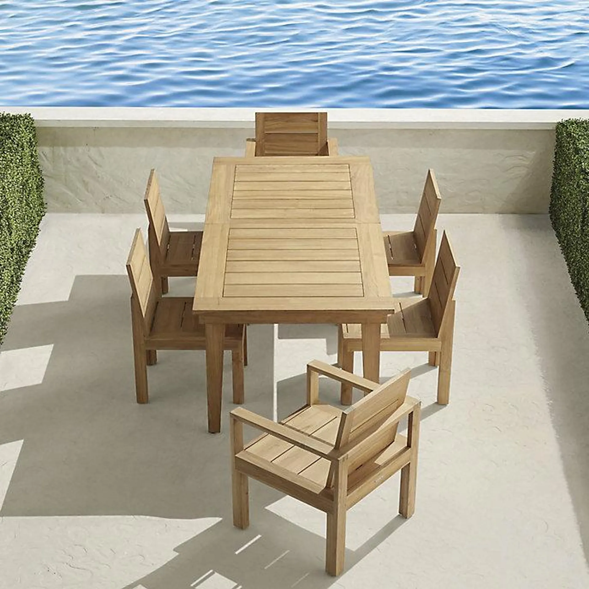 Boretto 7-pc. Teak Dining Set