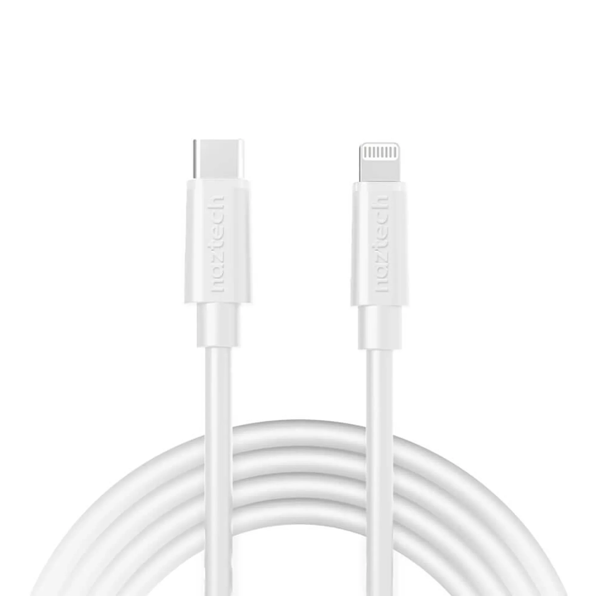 Naztech 15373 12 Ft. Fast Charge USB-C to MFi Lightning Extra Long Cable - White