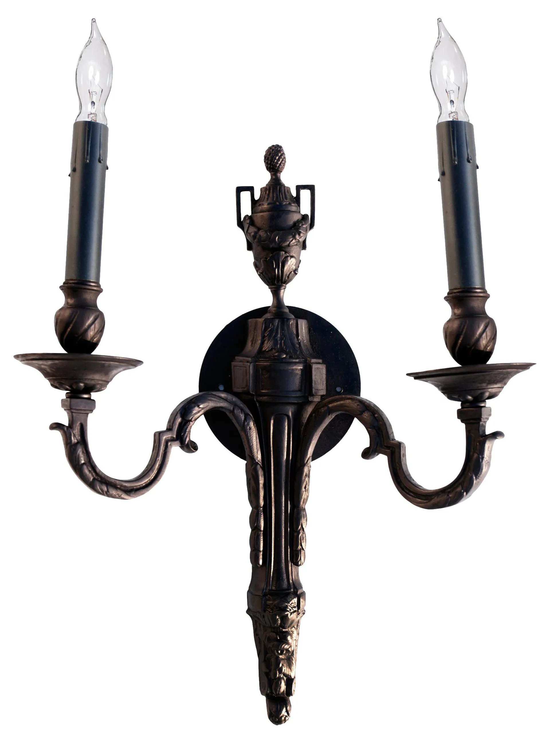 Ebony Art Deco Brass Sconce