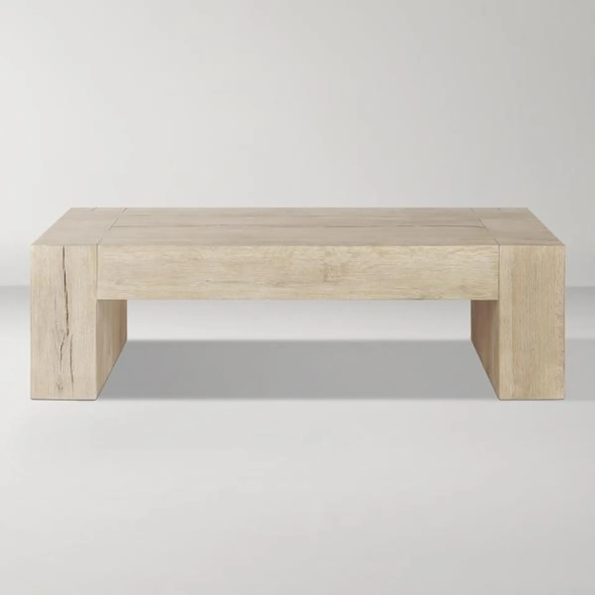 Bristol Reclaimed Oak 60" Coffee Table - Aged Cream