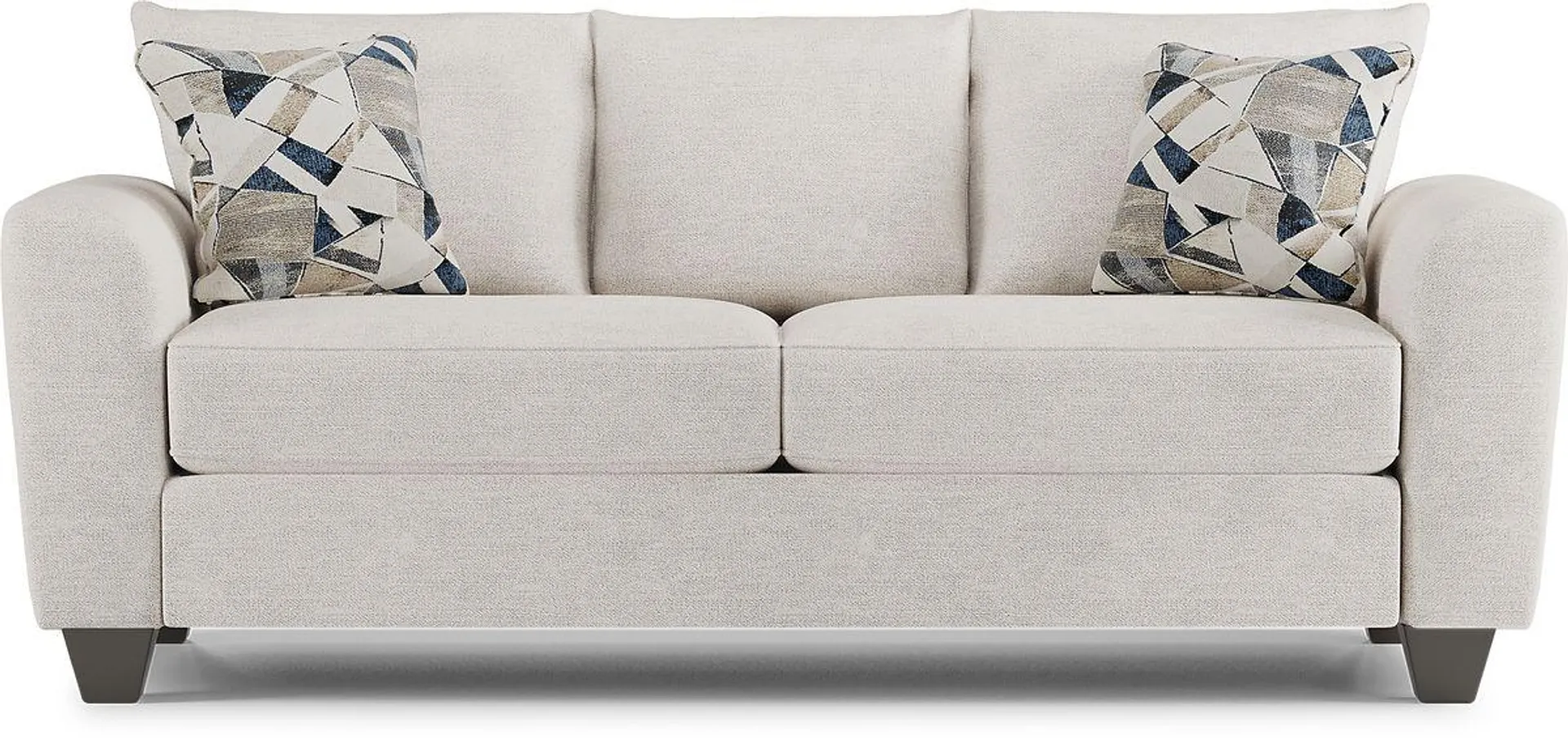 Sandia Heights Beige Chenille Fabric Sofa