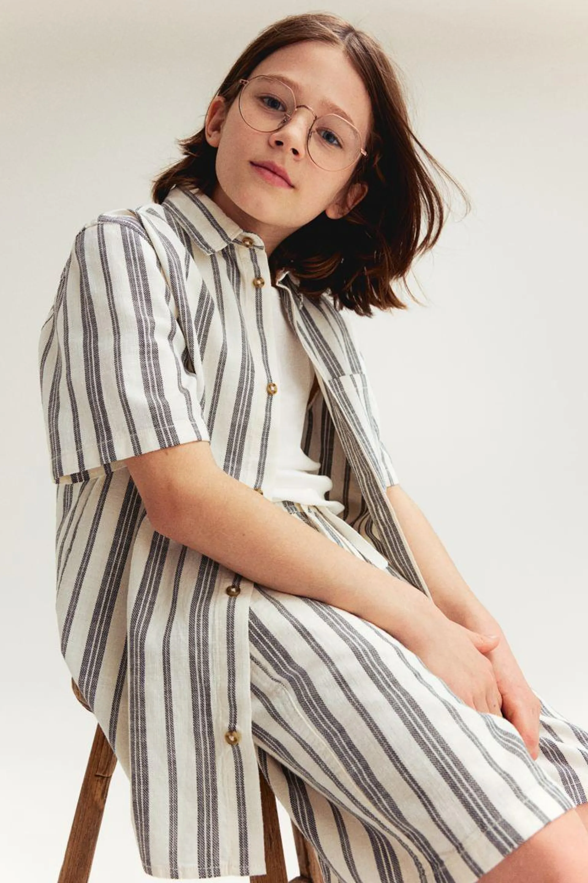 Short-sleeved Cotton Shirt