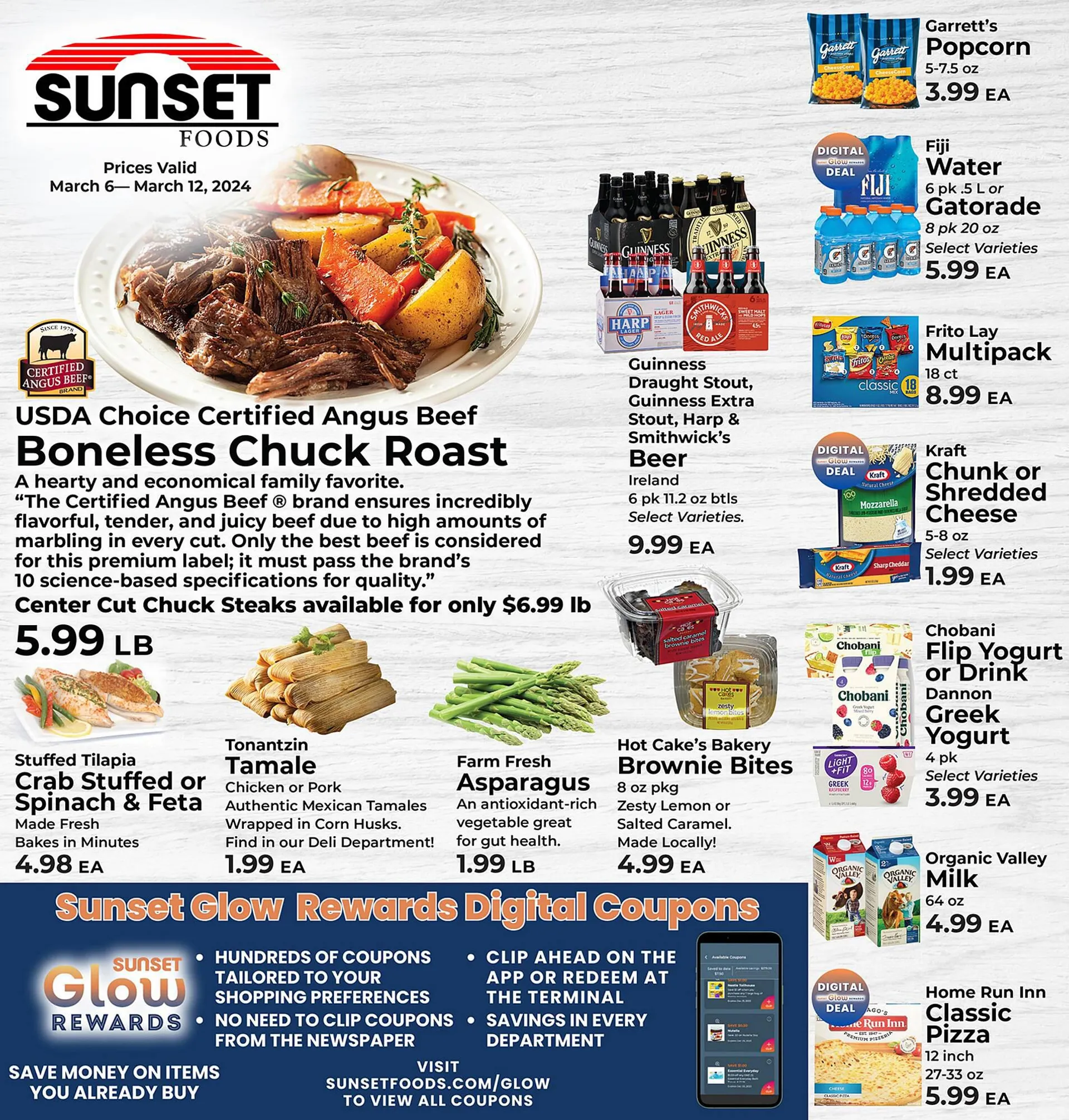 Weekly ad Sunset Foods ad from March 6 to March 12 2024 - Page 1