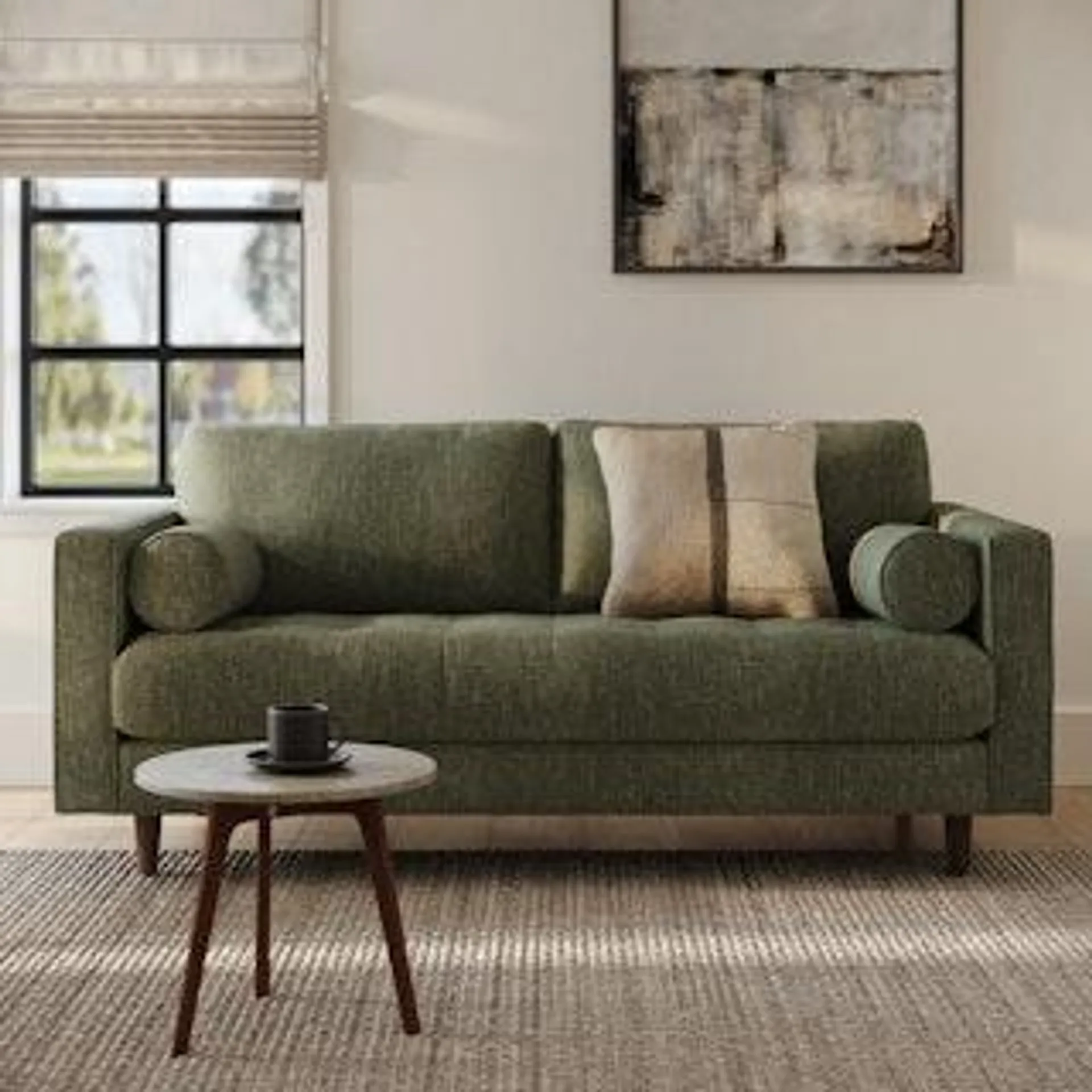 Sven 72" Tufted Loveseat - Fir Green