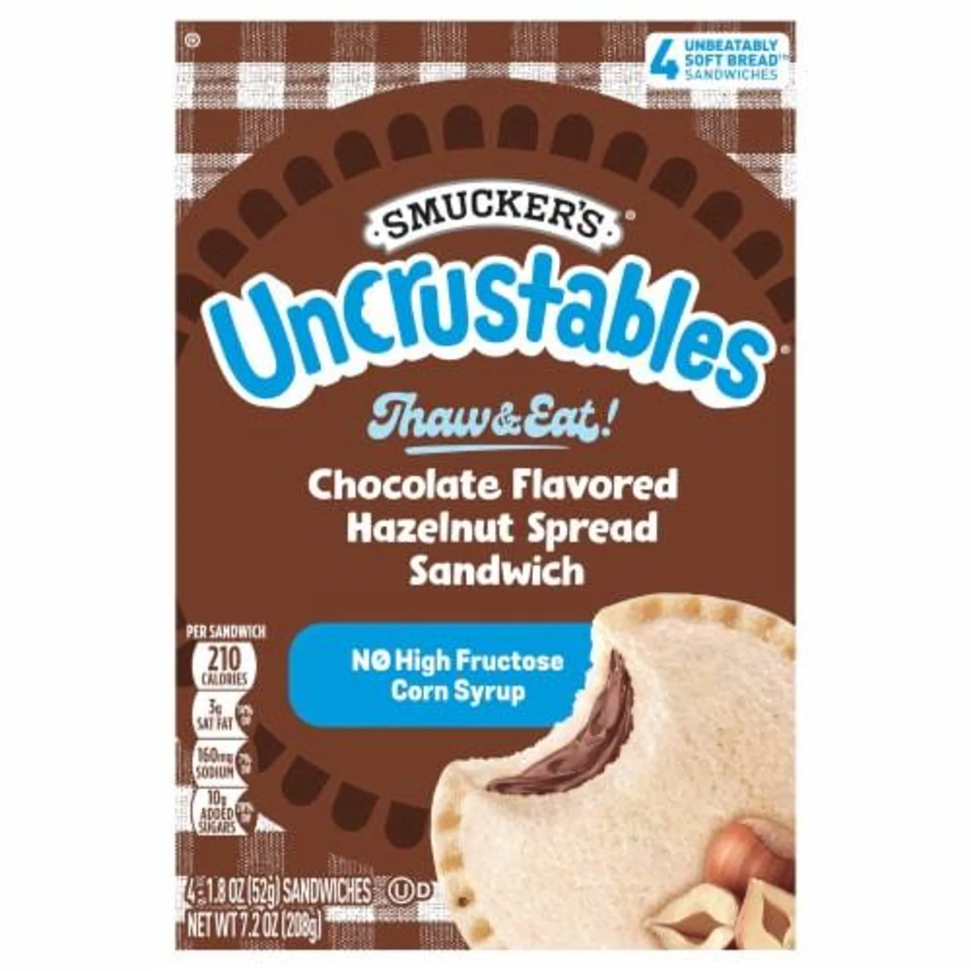 Smucker's® Uncrustables® Chocolate Hazelnut Spread Sandwich