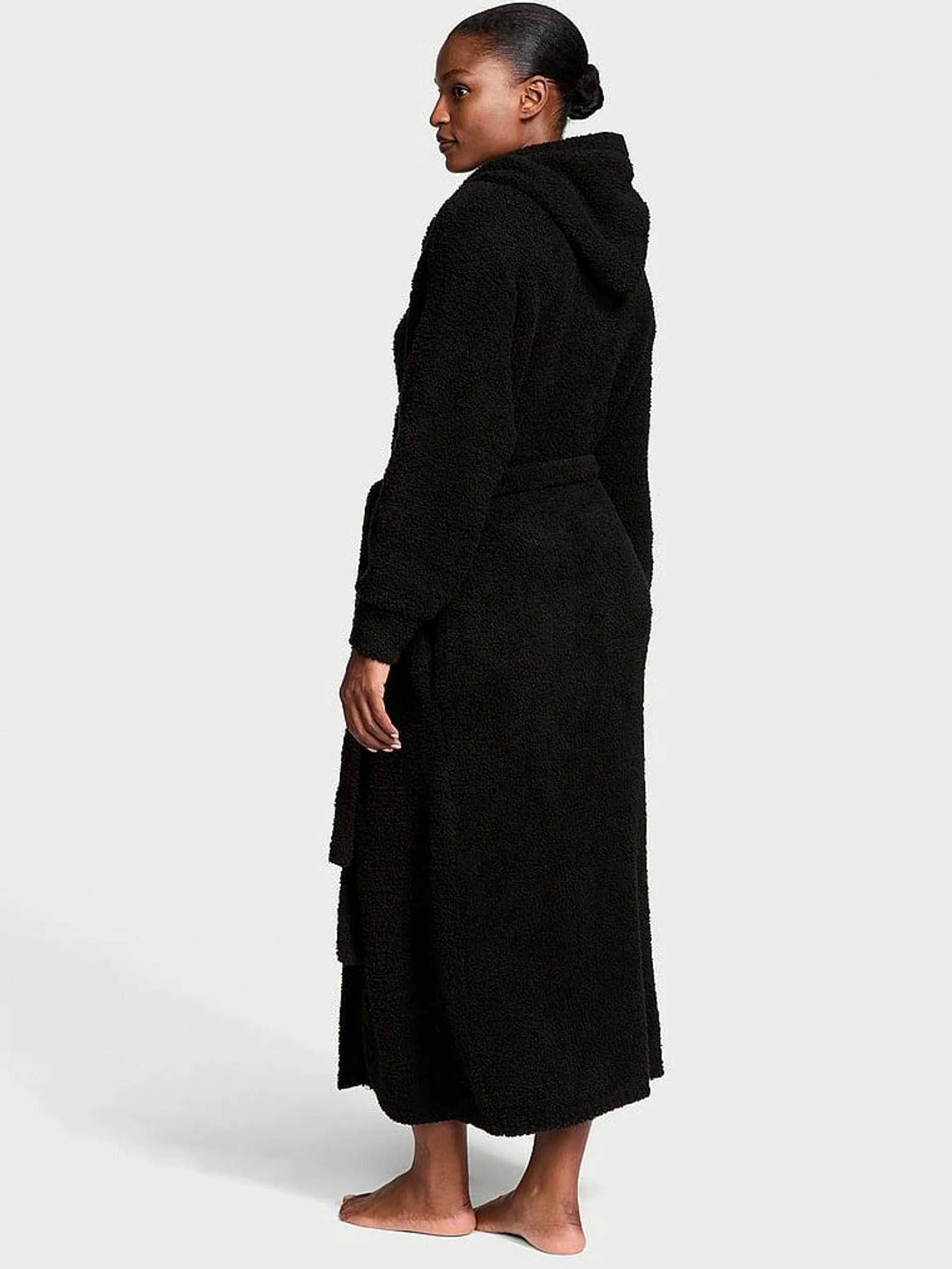 Chenille Hooded Long Robe