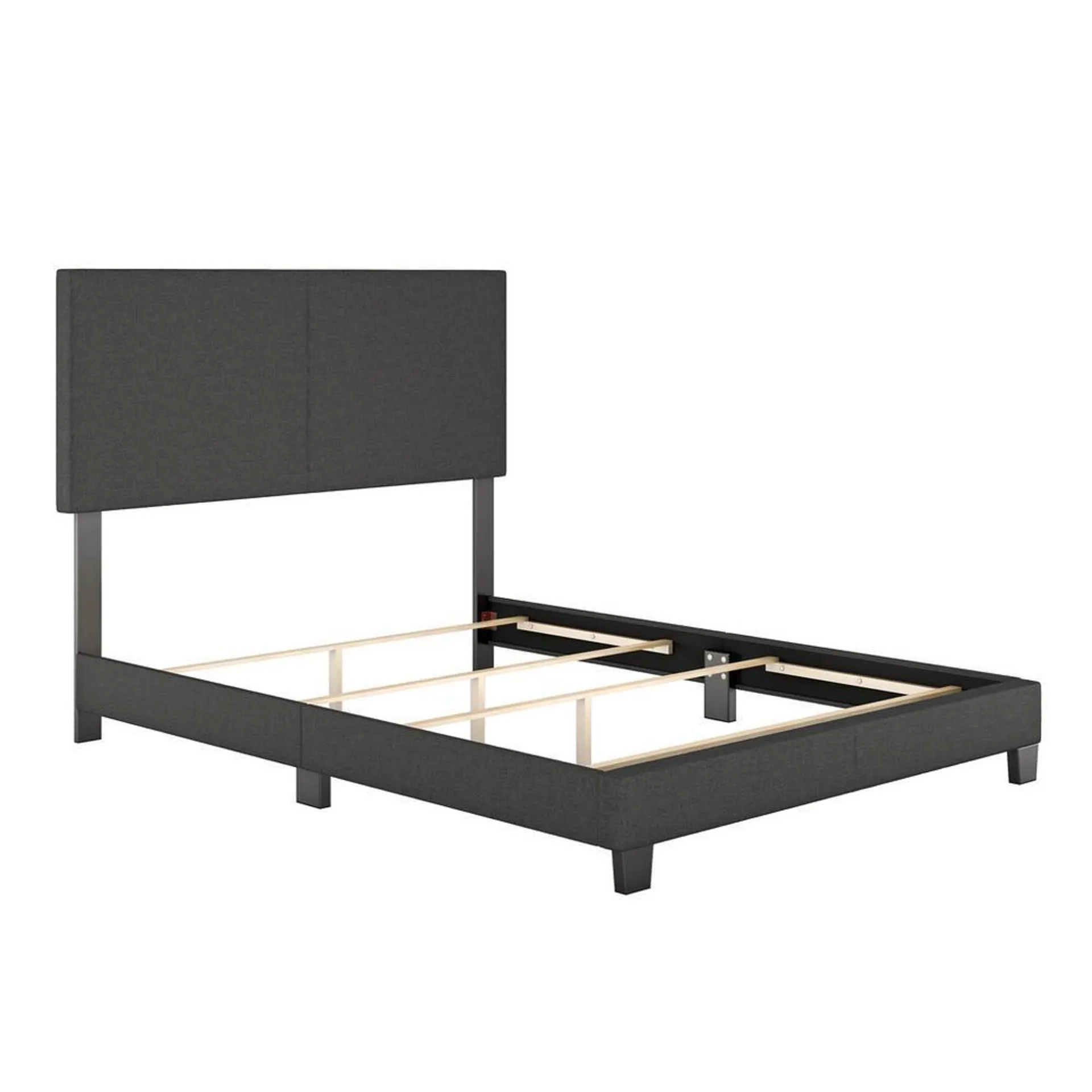 Malta King Black Fabric Bed