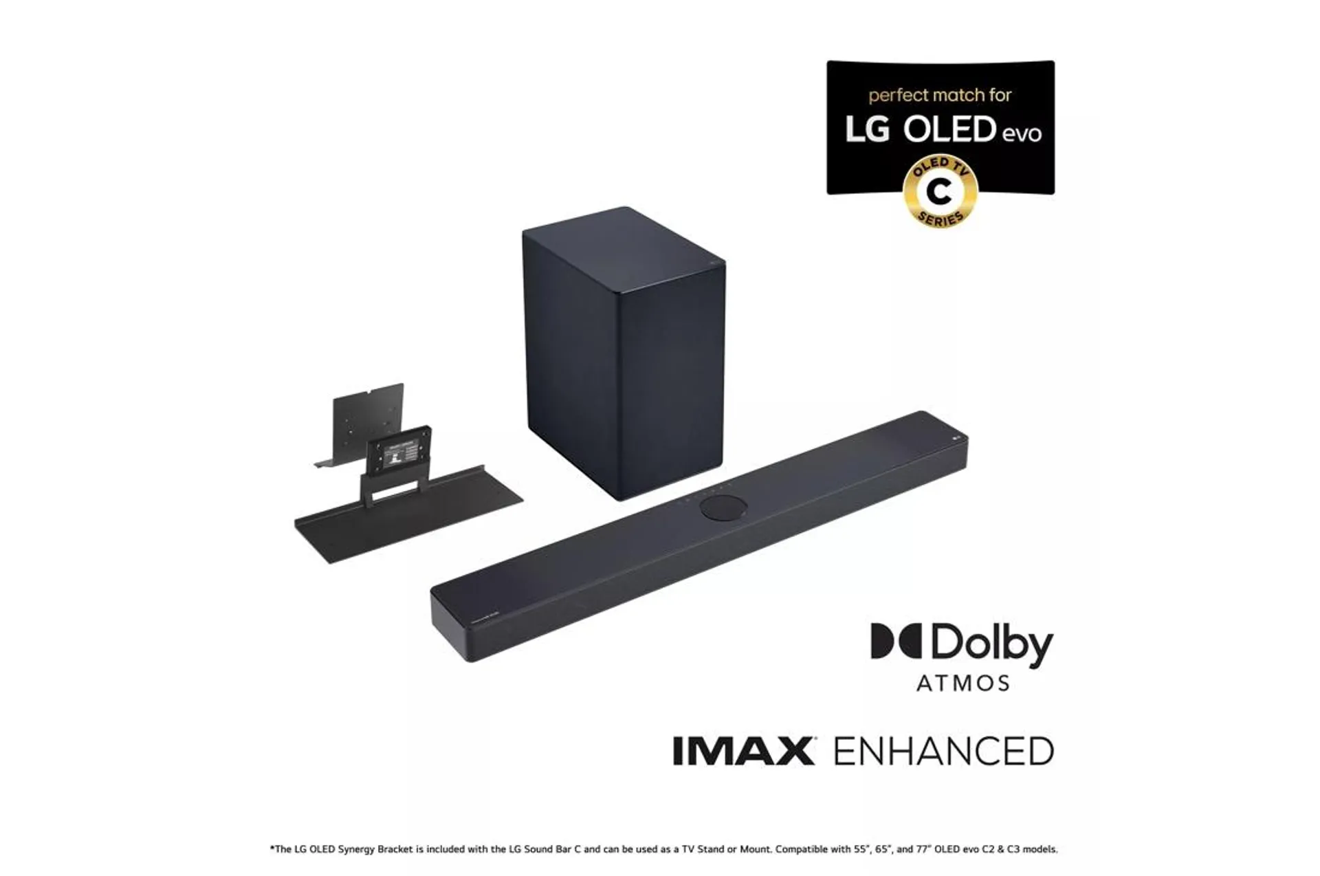 LG Sound Bar C (SC9) Perfect Matching for OLED evo C Series TV with IMAX® Enhanced and Dolby Atmos®