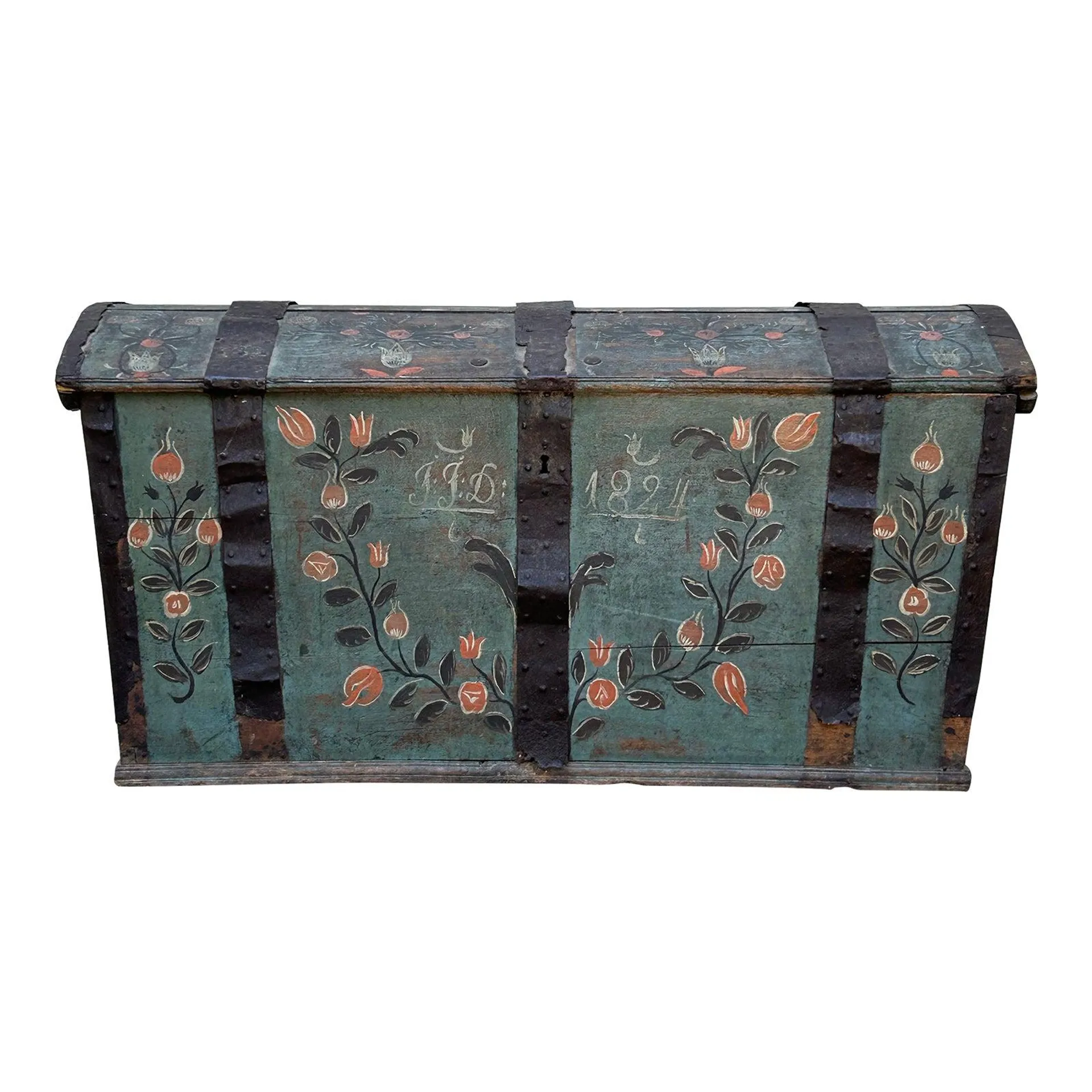 19th Century Swedish Wedding Dome Trunk