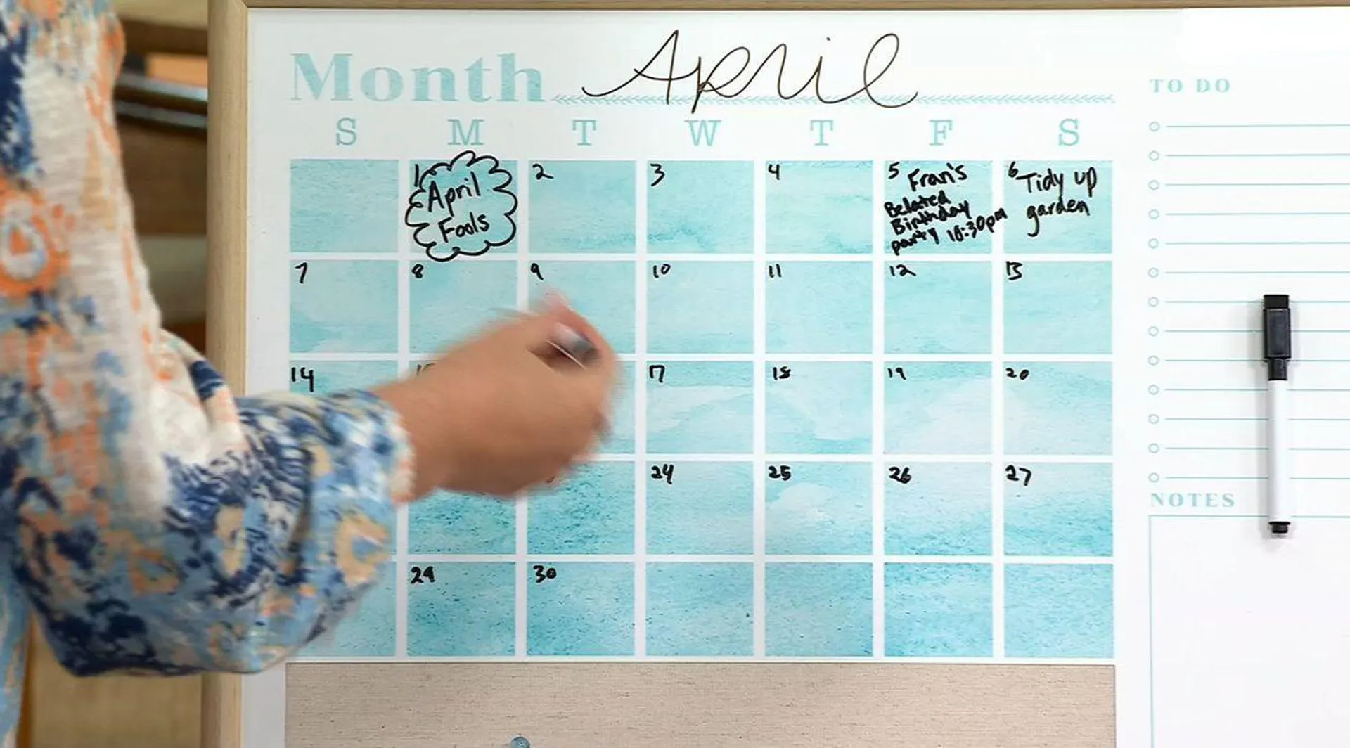 24" Wipeable Monthly Wall Calendar by Lauren McBride