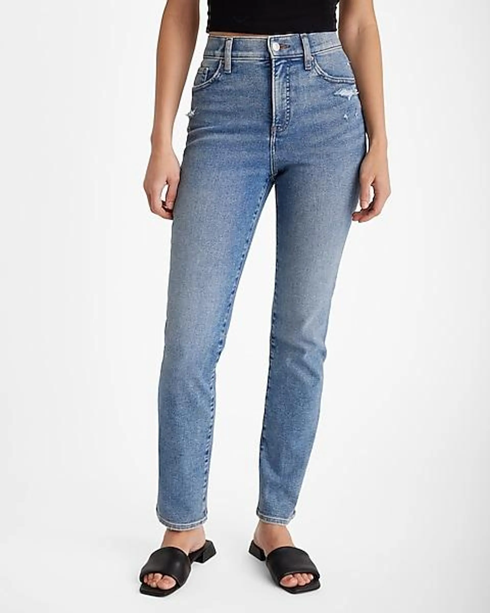 High Waisted Medium Wash '90s Slim Jeans