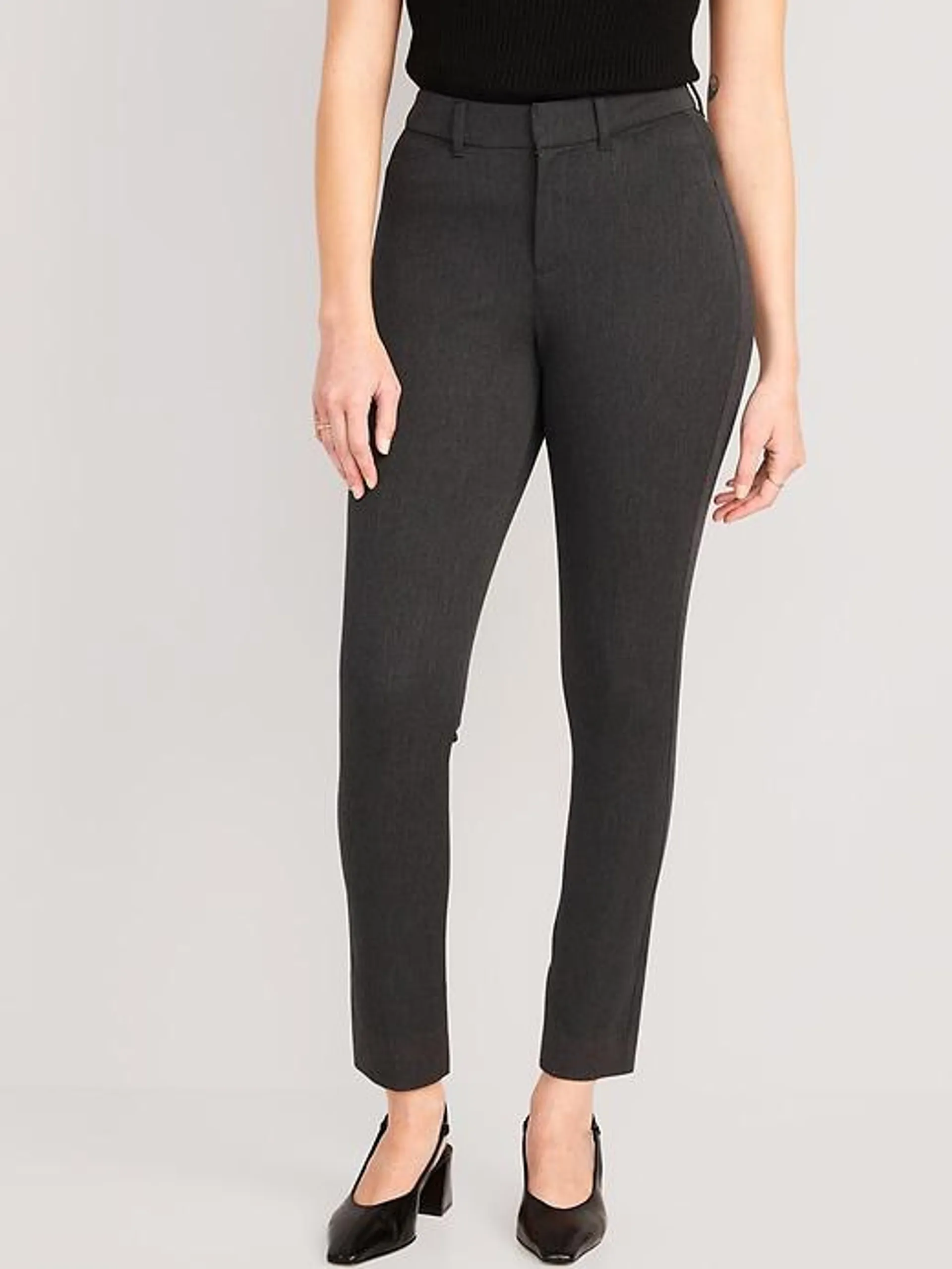 Curvy High-Waisted Pixie Skinny Ankle Pants for Women