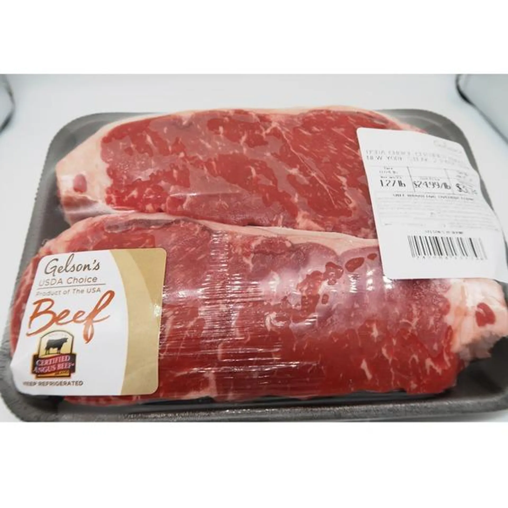 Gelson's Beef Loin N.Y.Steak 2 Ct