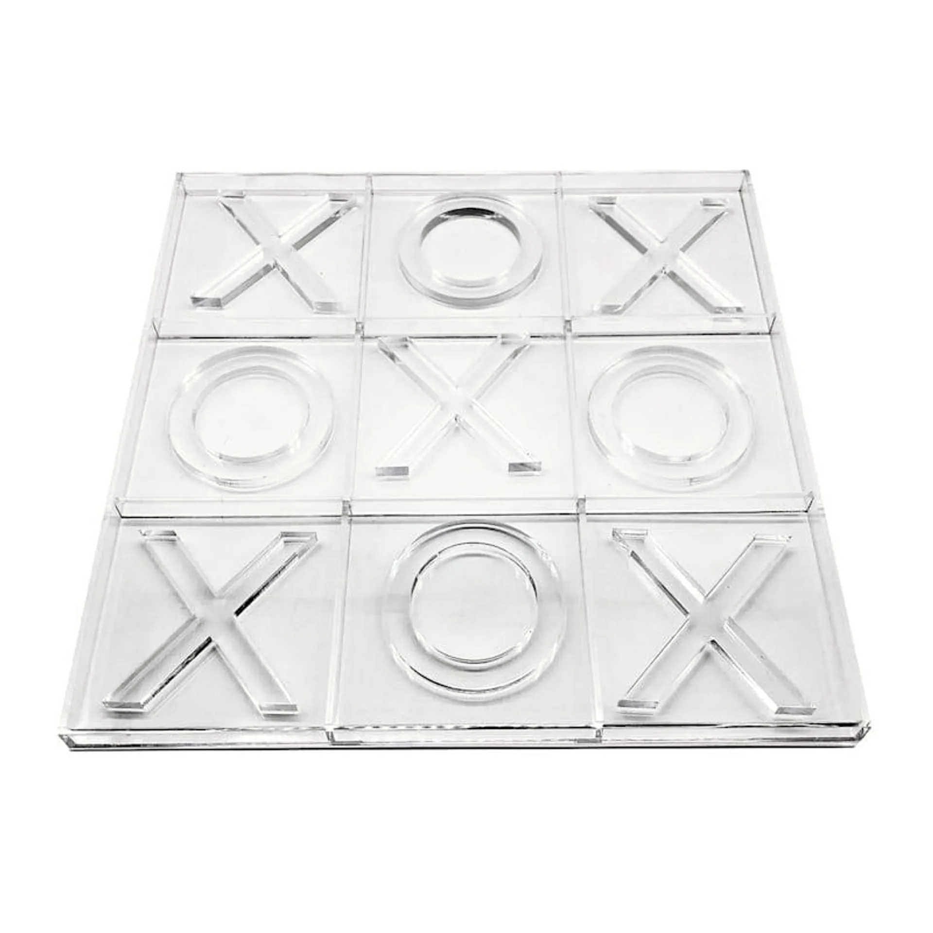 Clear Tic Tac Toe Decor, 12"