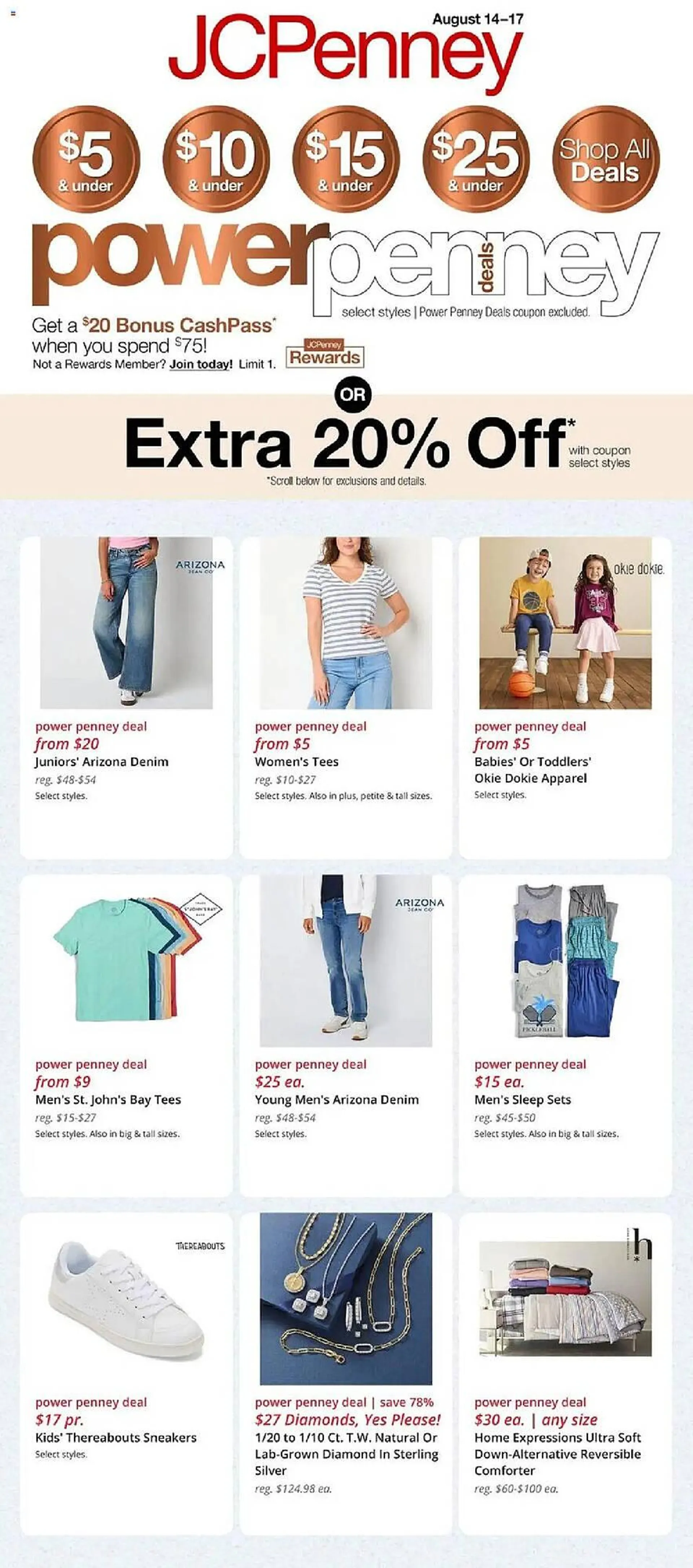 Weekly ad JC Penney Weekly Ad from August 14 to August 17 2025 - Page 1