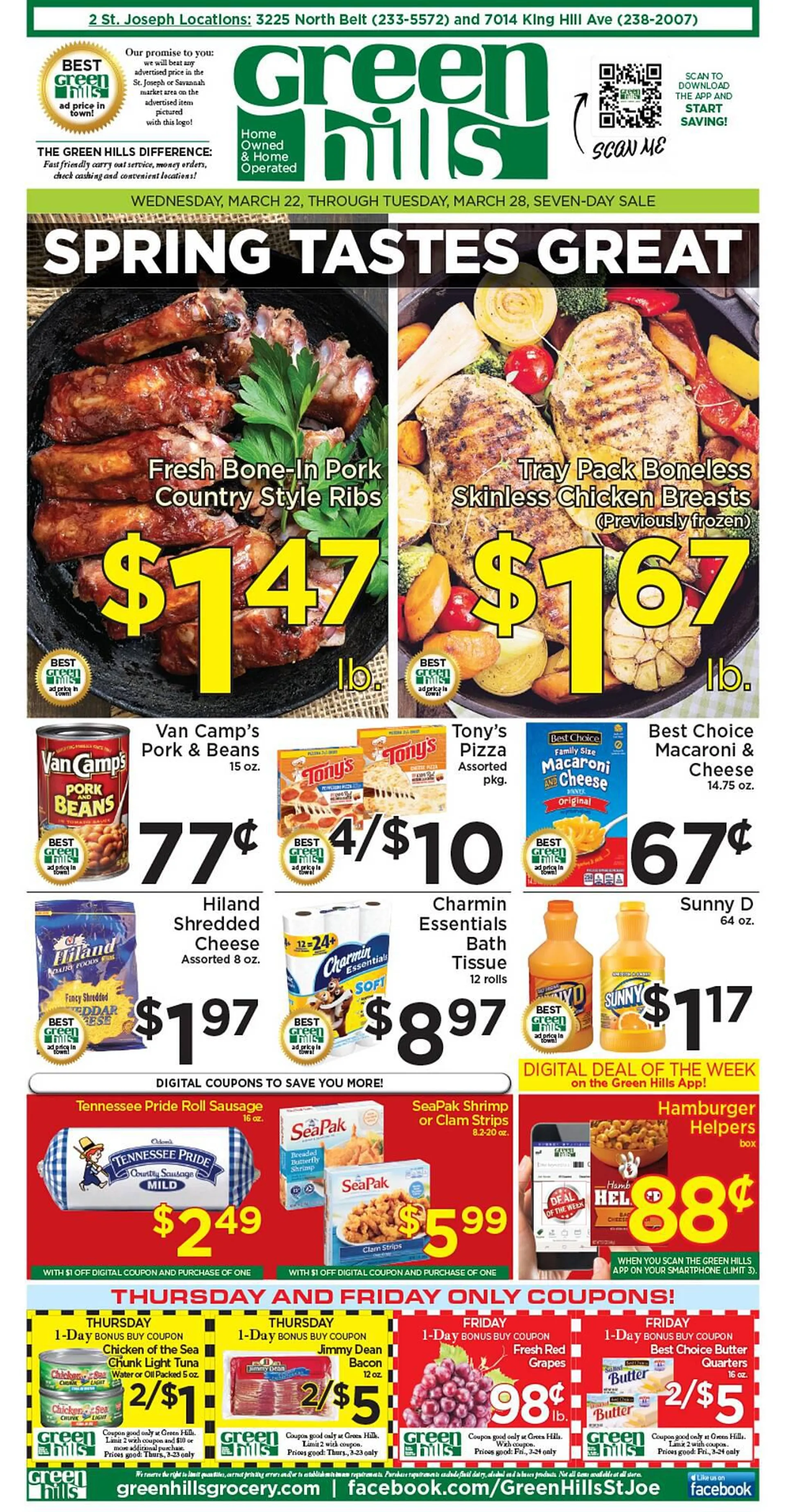 Green Hills Grocery ad - 1