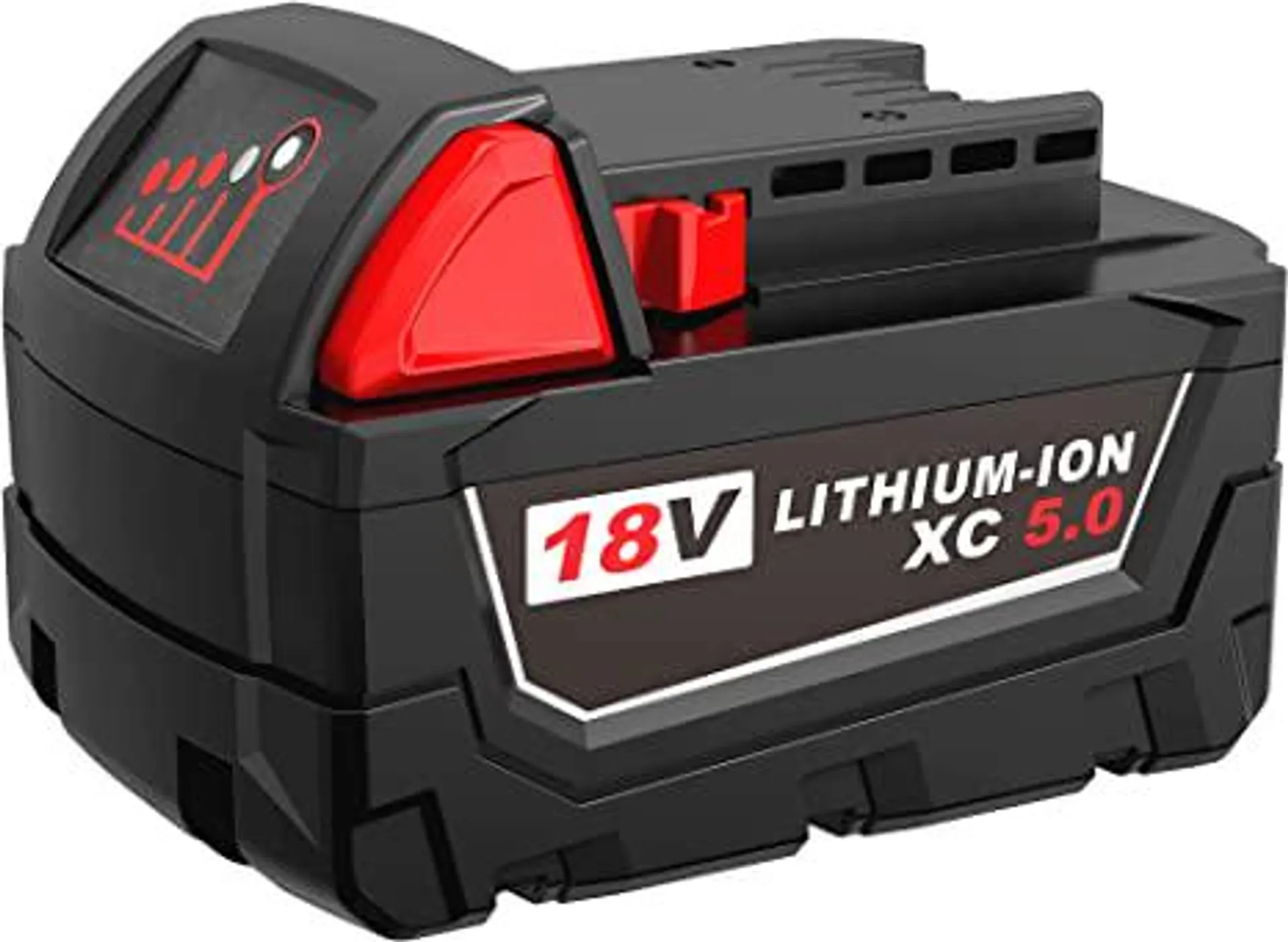 BULL-TECH 18V 48-11-1850 5.0 AH for Milwaukee m18 Battery,Compatible with All Power 18V Milwaukee Power+ Tools