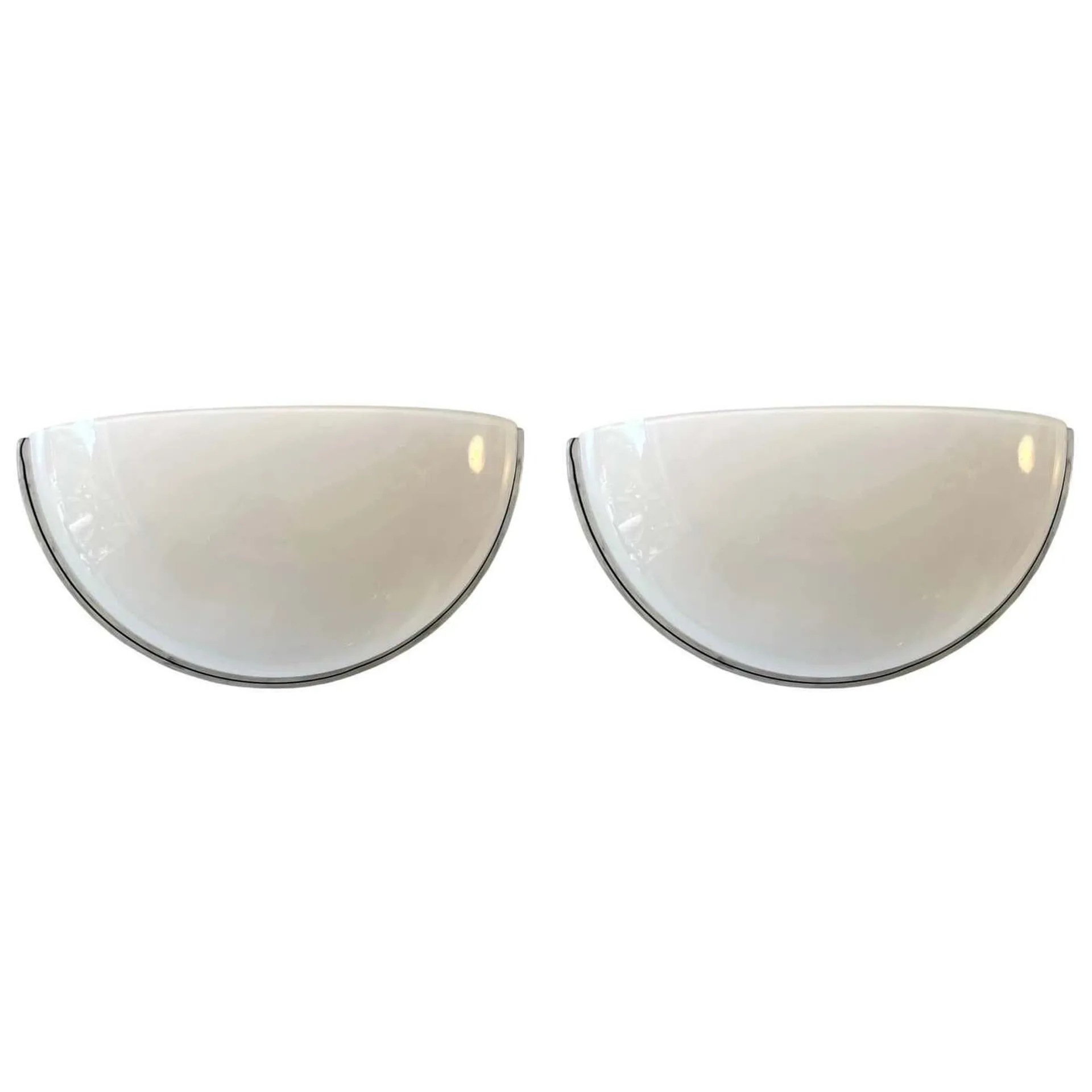 Murano Glass wall lighting by Vetri 40cm pair, Italy, late 1980s