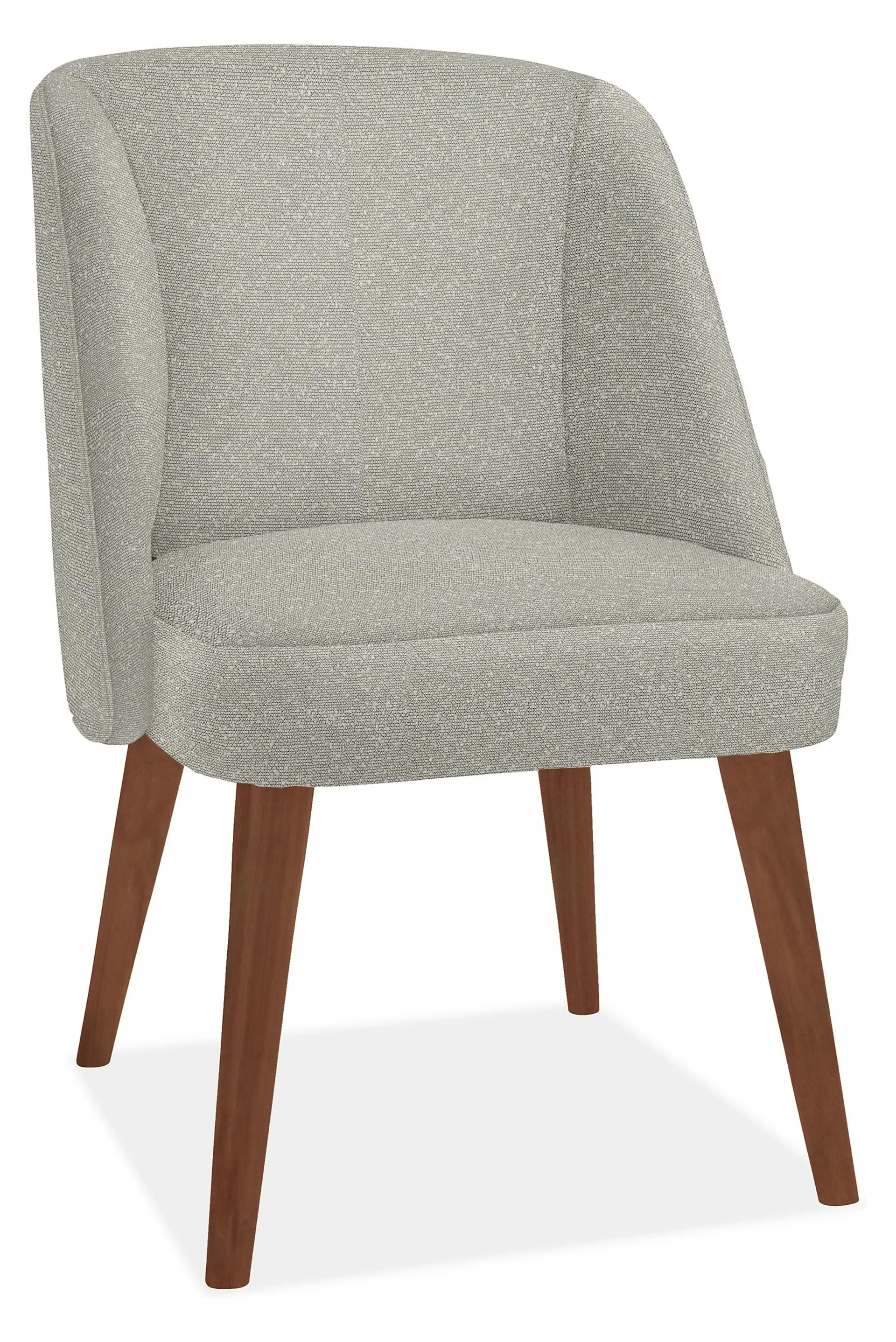 Cora Side Chair in Declan Salt with Mocha Legs