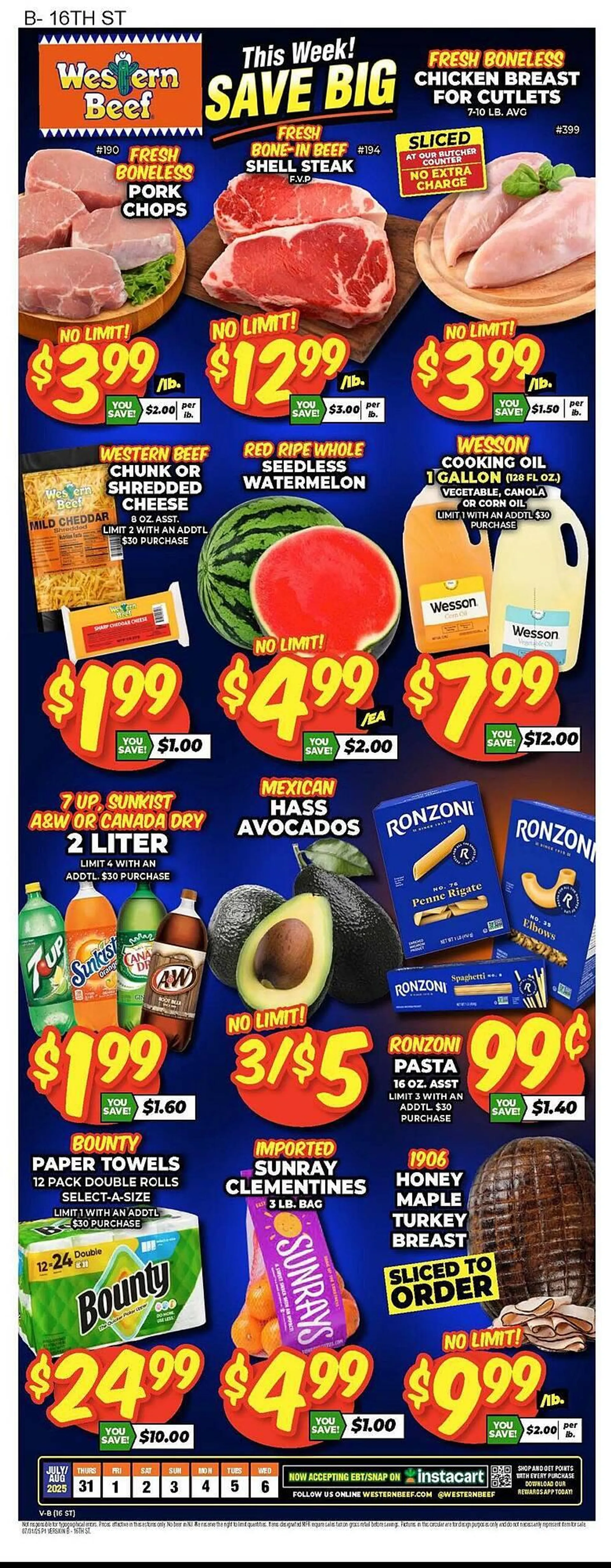 Weekly ad Western Beef Weekly Ad from August 1 to August 6 2025 - Page 1