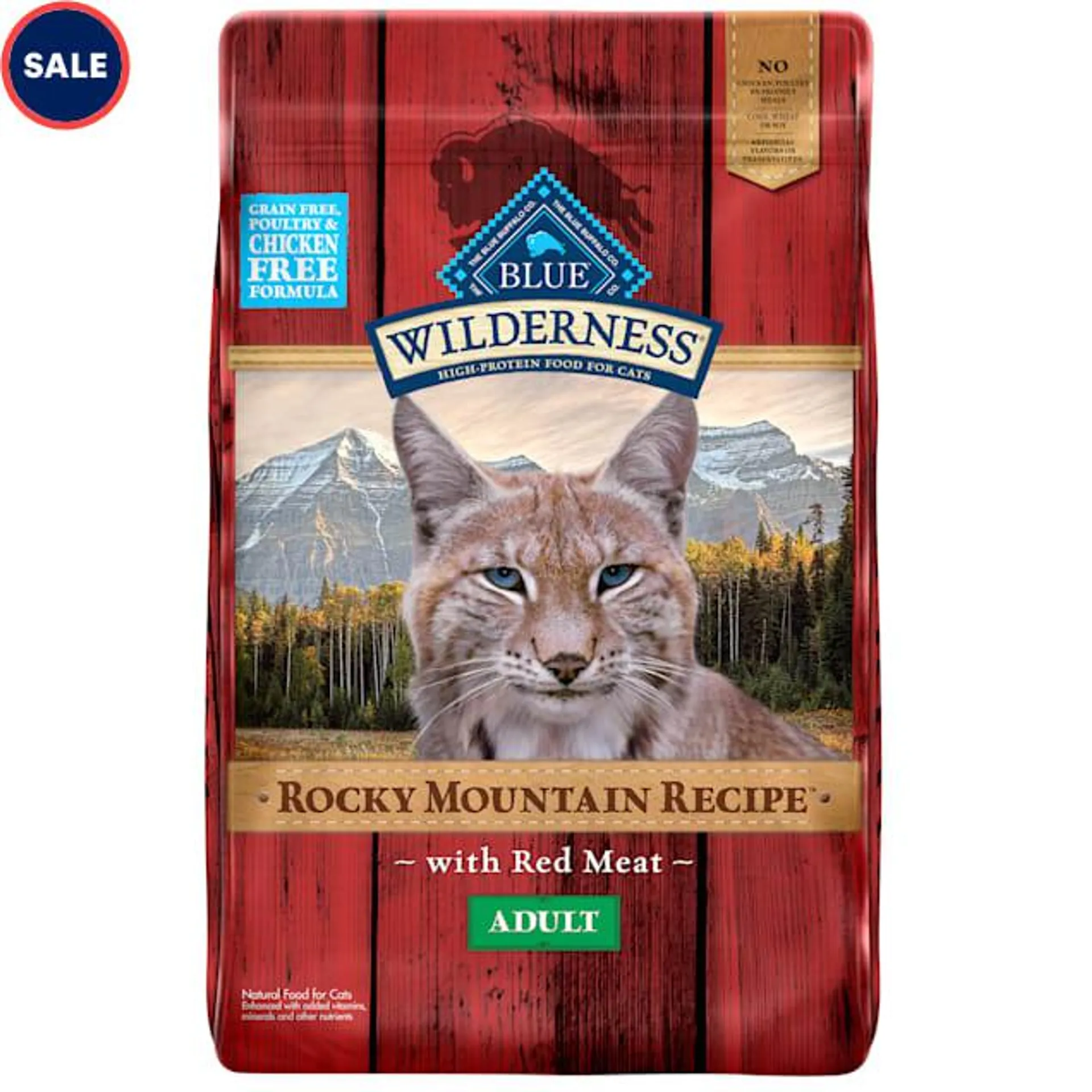 Blue Buffalo Blue Wilderness Rocky Mountain Recipe Adult Red Meat Dry Cat Food, 10 lbs.