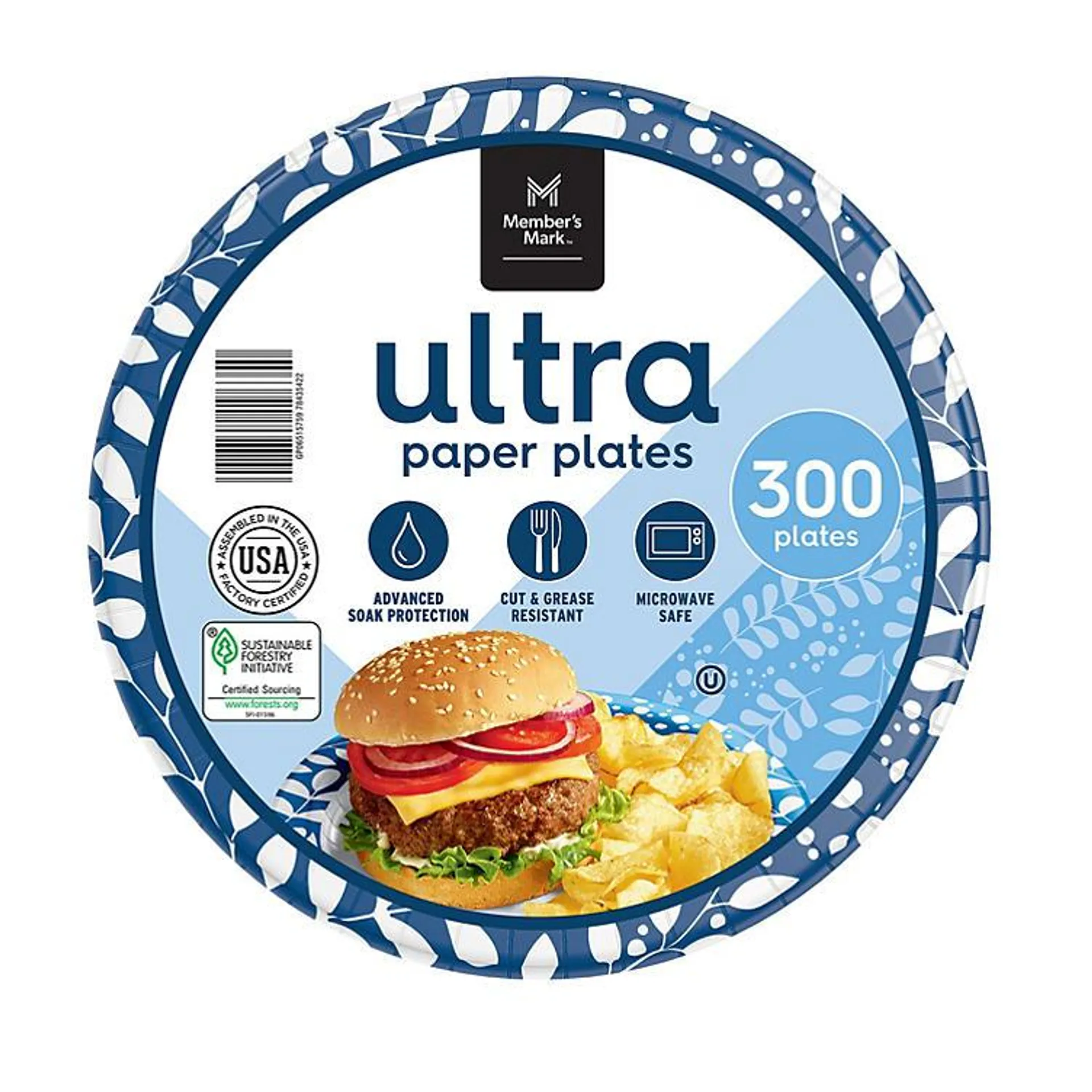 Member's Mark Ultra Lunch Paper Plates (8.5", 300 ct.)
