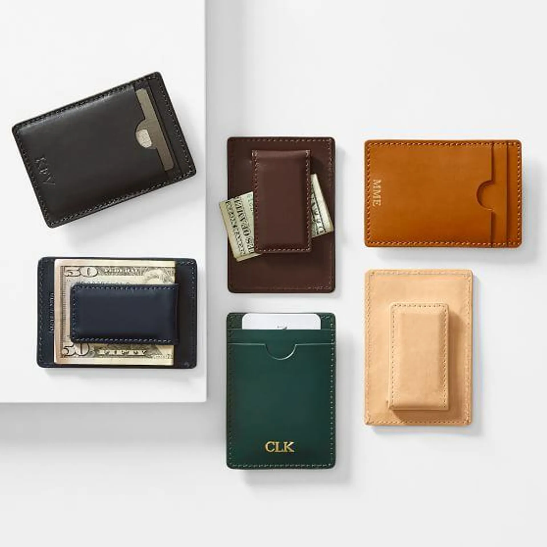 Leather Money Clip Wallet