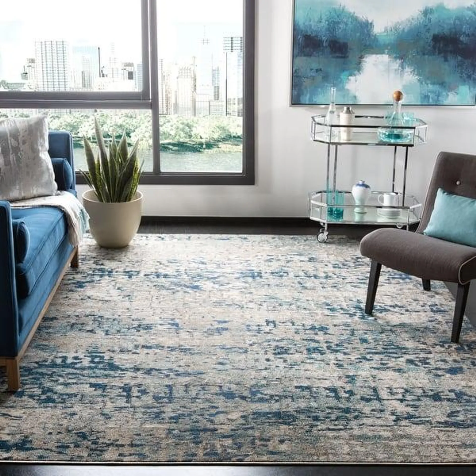 SAFAVIEH Madison Loane Modern Abstract Rug