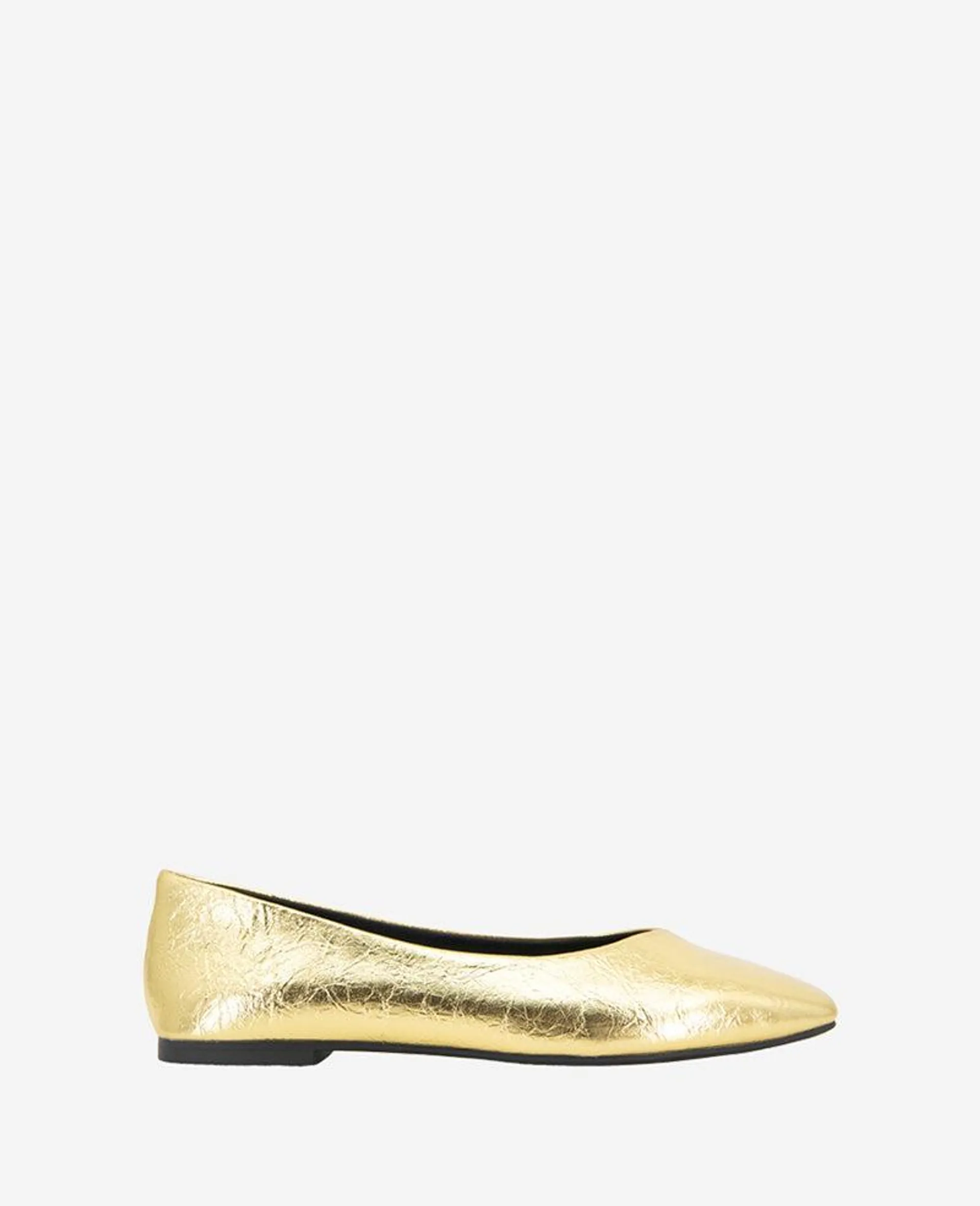 Johanna Metallic Leather Ballet Flat