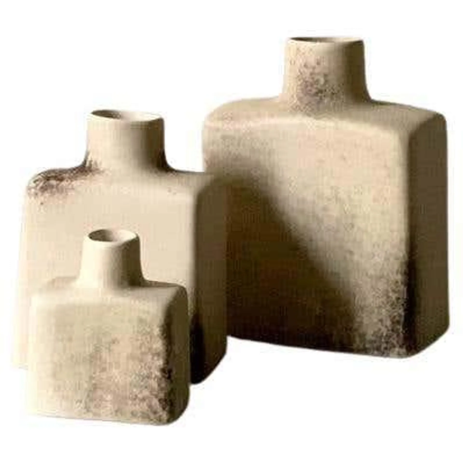 Reis Stack Bottle Vases, Set of 3, Ivory
