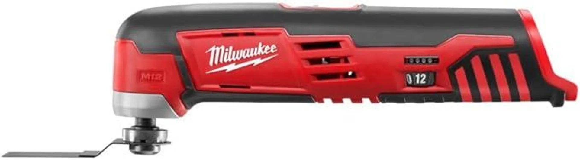 Milwaukee 2426-20 M12 12 Volt Redlithium Ion 20,000 OPM Variable Speed Cordless Multi Tool with Multi-Use Blade, Sanding Pad, and Multi-Grit Papers (Battery Not Included, Power Only)