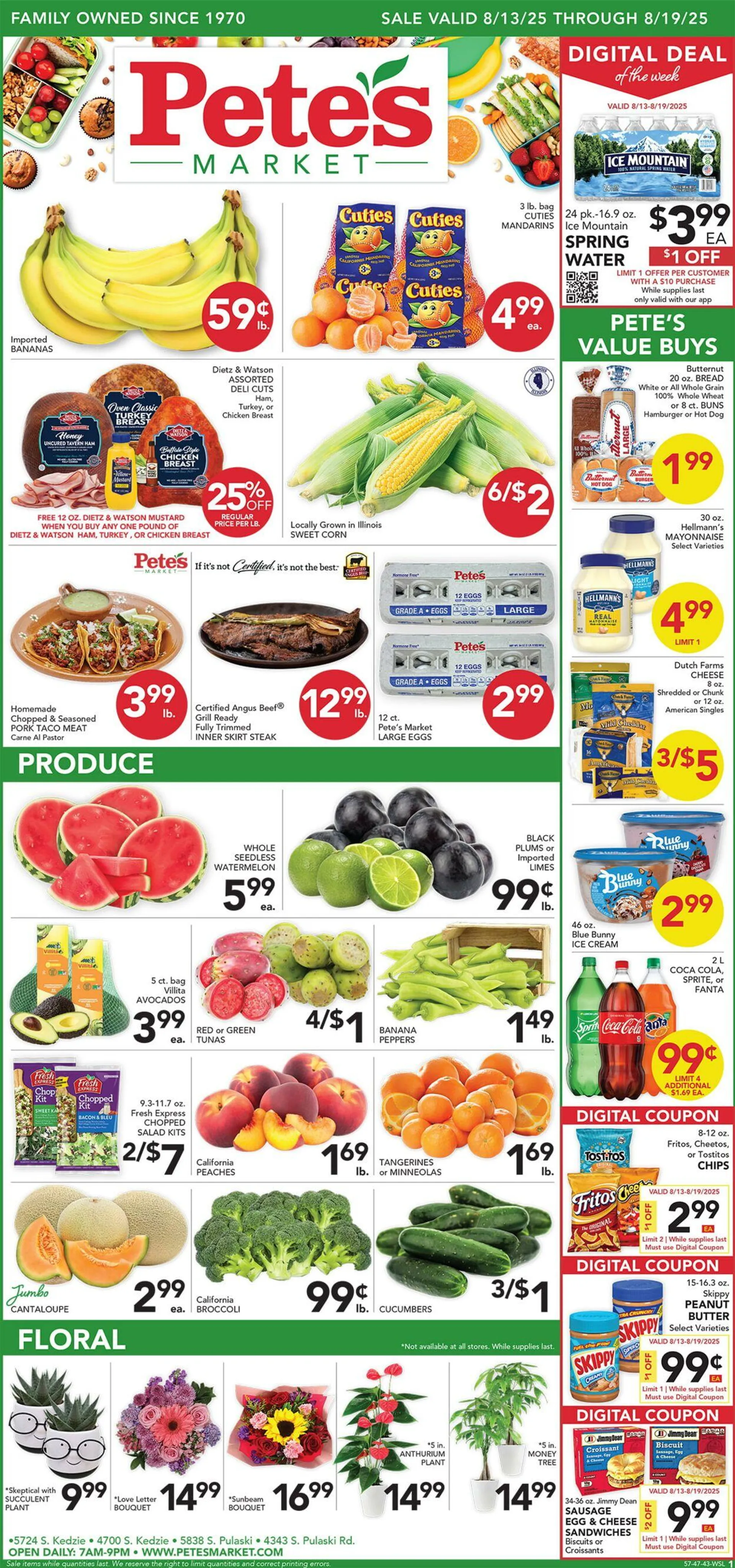 Weekly ad Pete's Fresh Market Current weekly ad from August 6 to August 12 2025 - Page 1