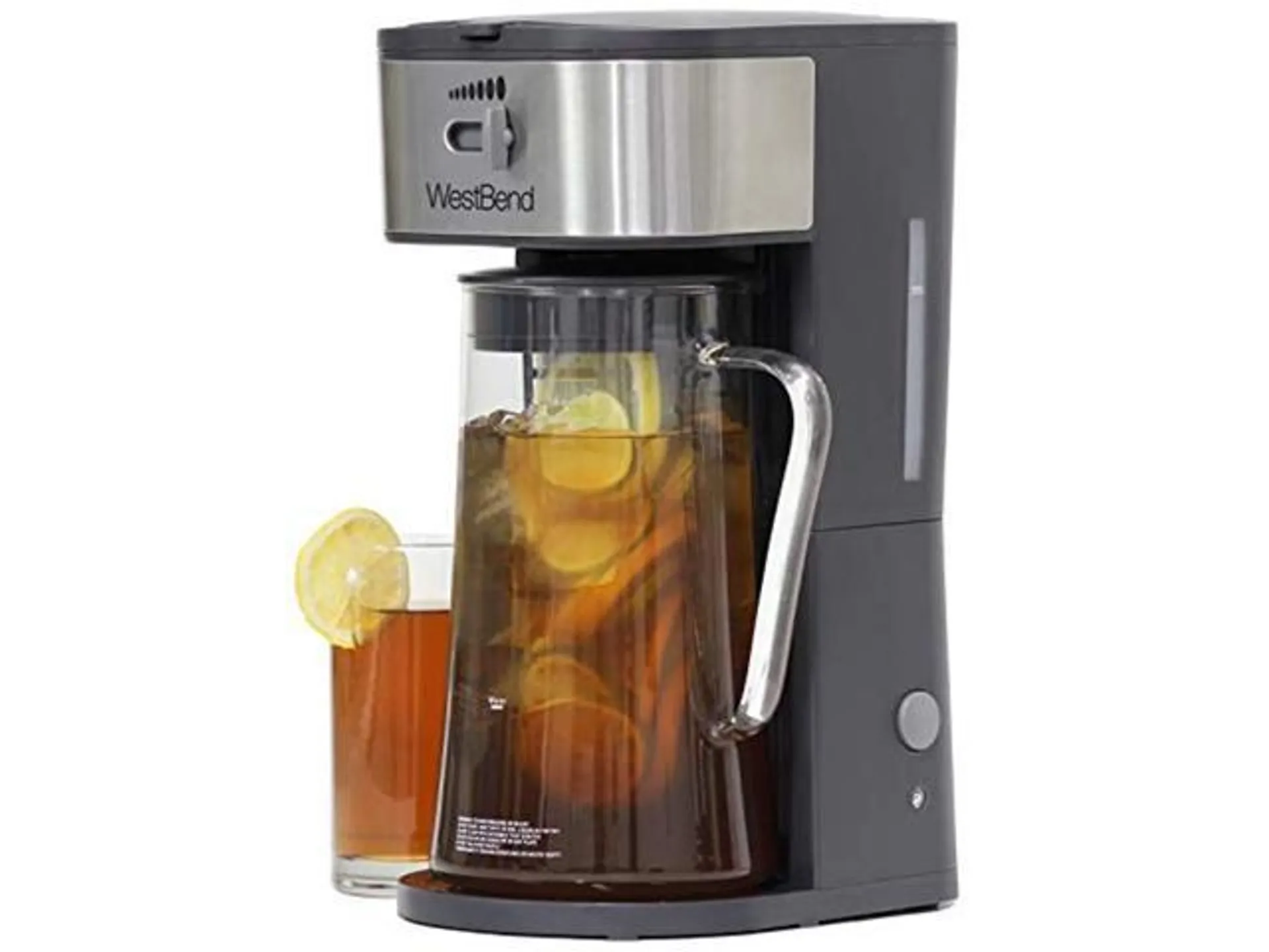 west bend it500 iced tea maker or iced coffee maker includes an infusion tube to customize the flavor and features auto shut-of