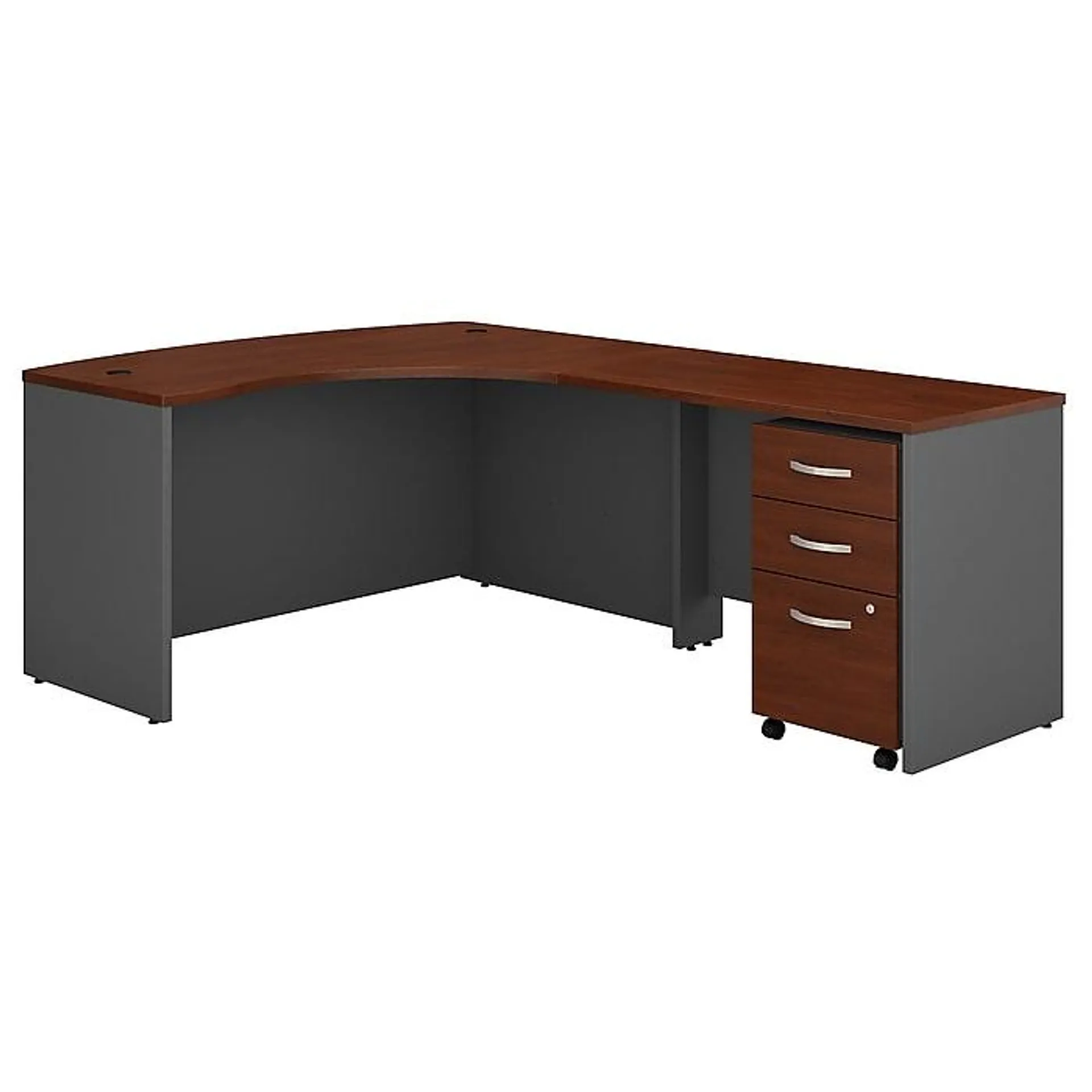 Bush Business Furniture Westfield Right Handed L Shaped Desk with Mobile File Cabinet,